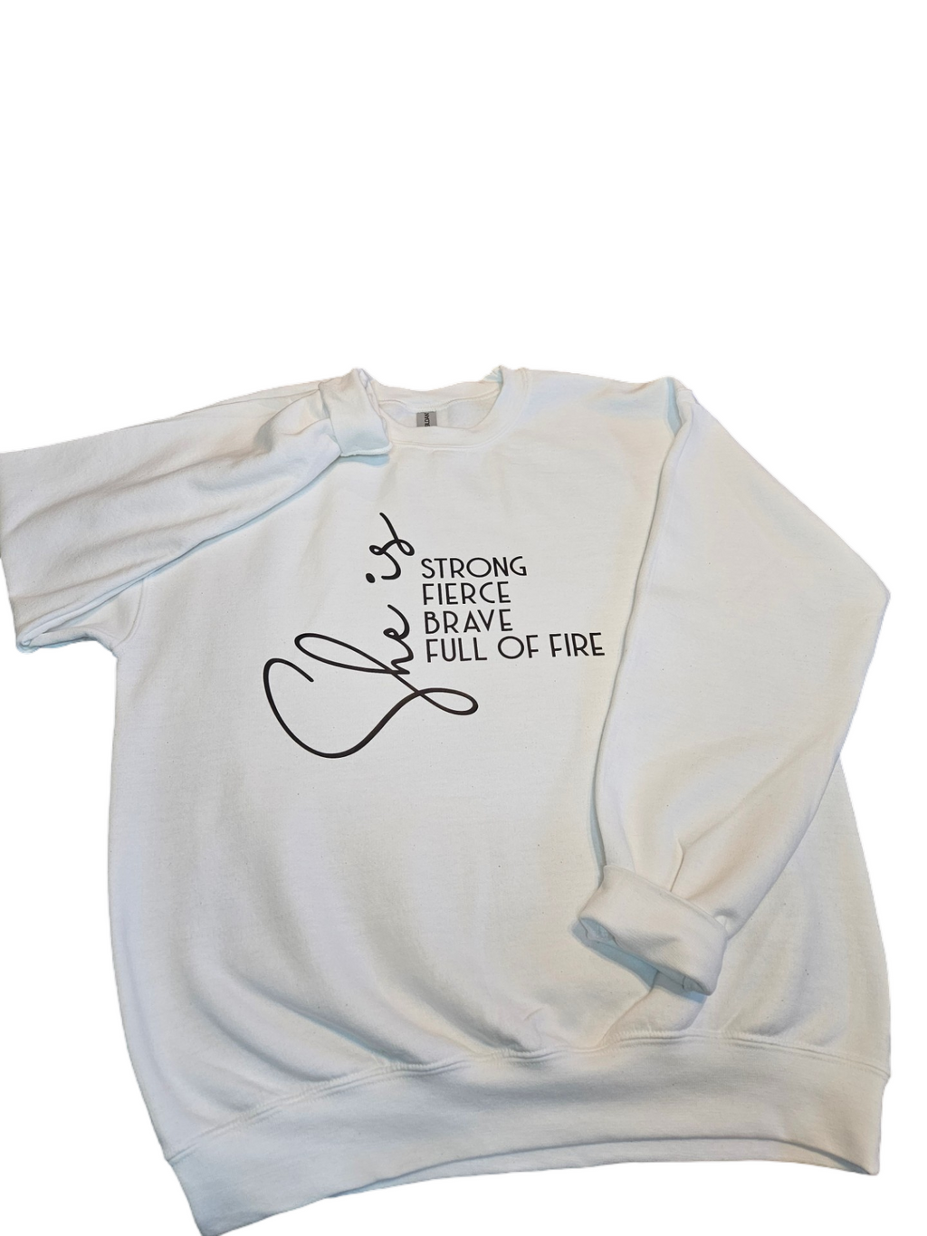 She is sweatshirt(unisex)| white