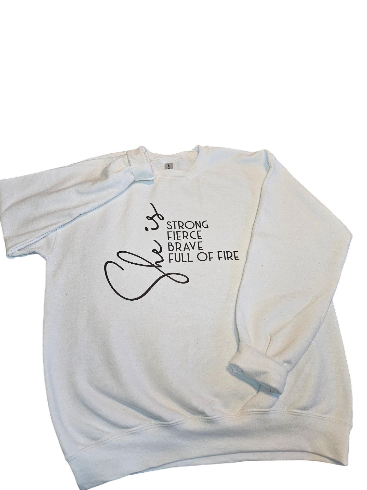 She is sweatshirt(unisex)| white