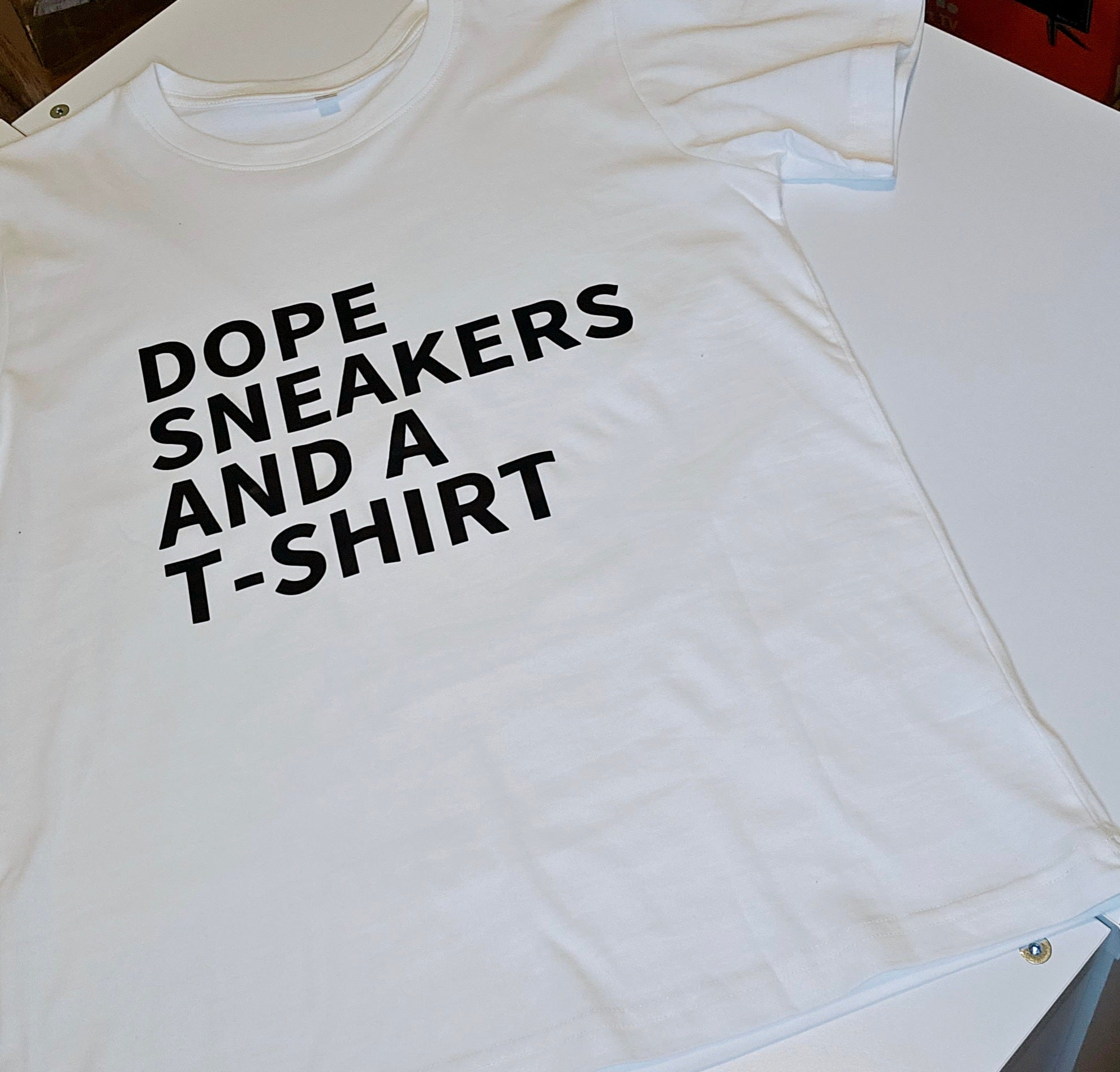 Dope sneakers graphic tee| white