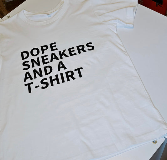 Dope sneakers graphic tee| white