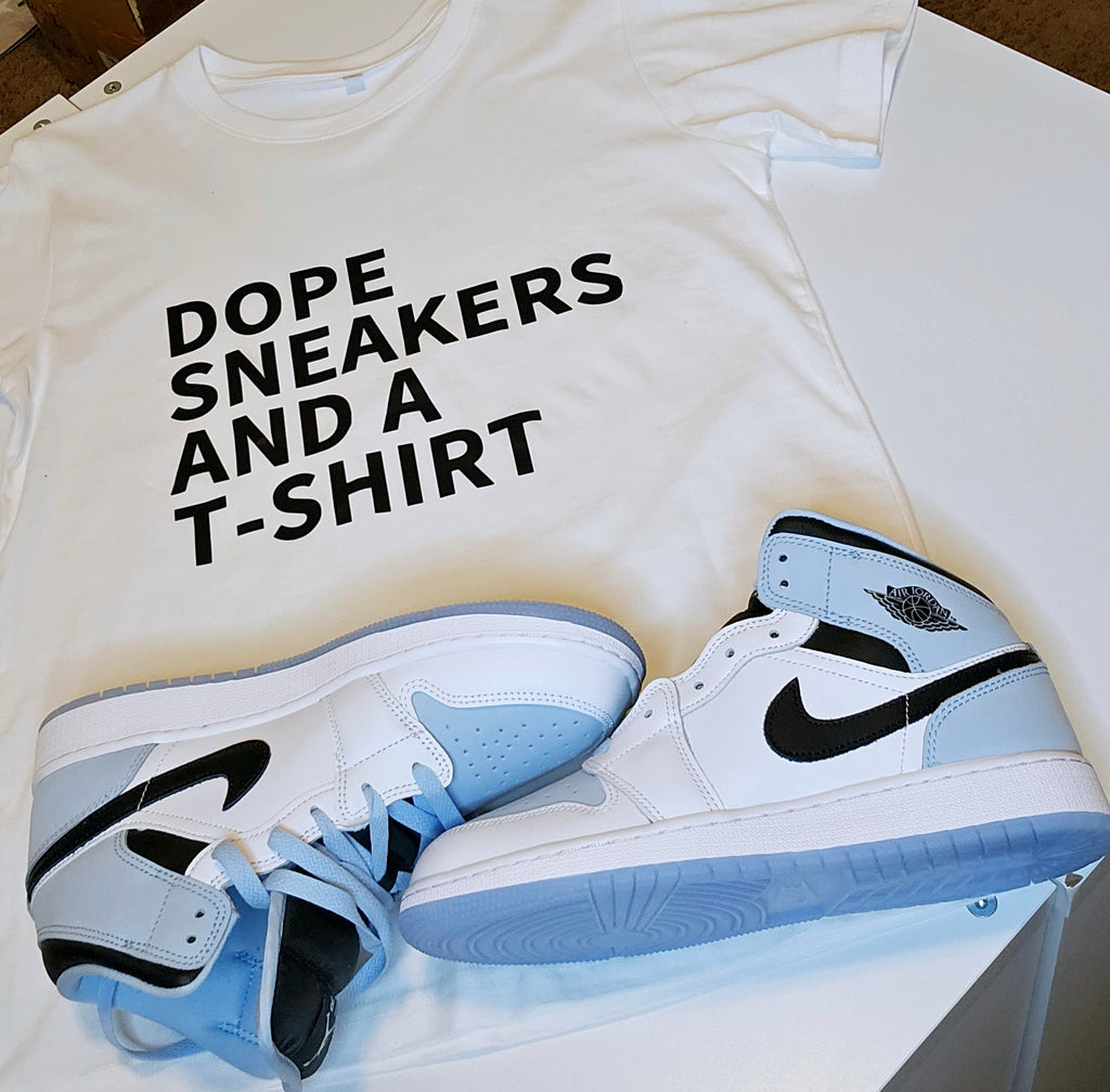 Dope sneakers graphic tee| white