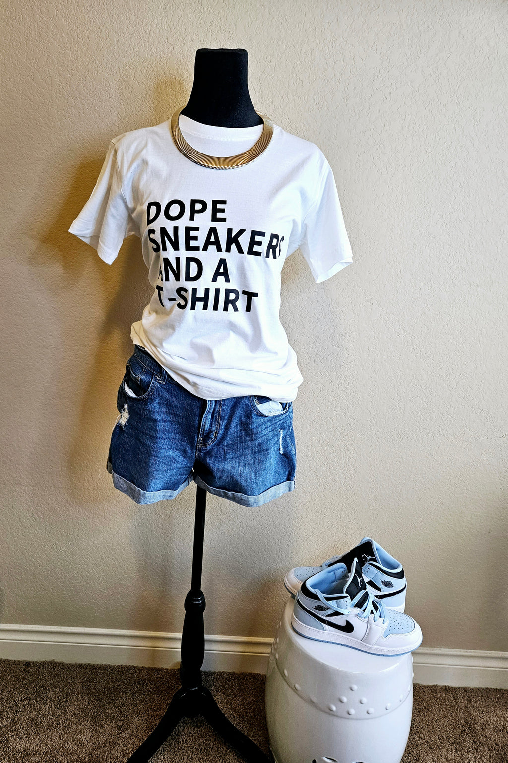Dope sneakers graphic tee| white