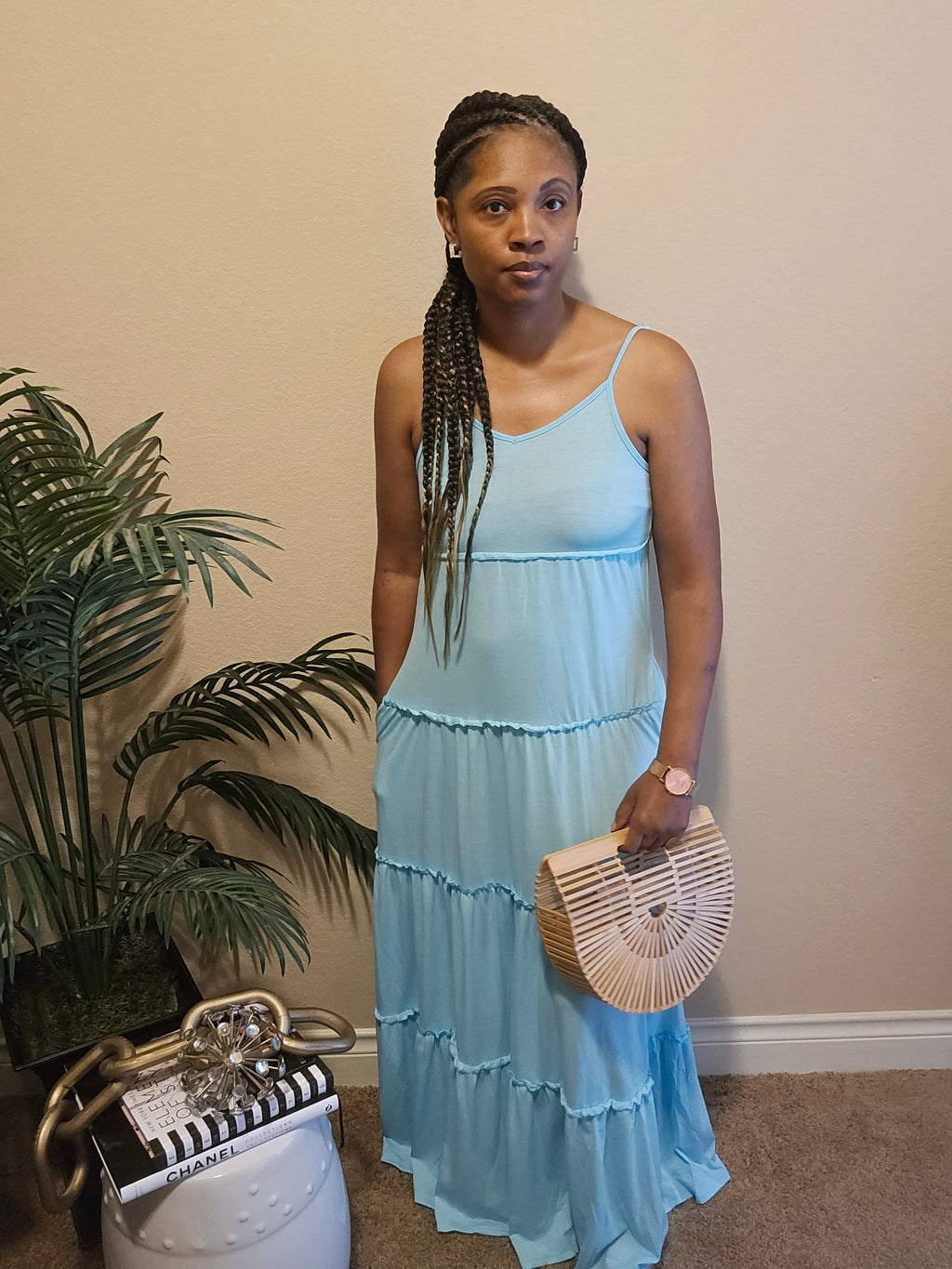 summer vibes tier ruffled | maxi dress | teal