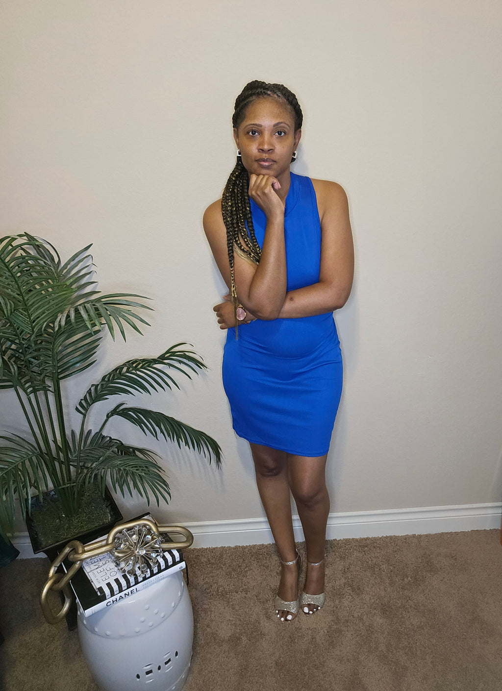 cut it out dress| blue