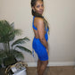 cut it out dress| blue