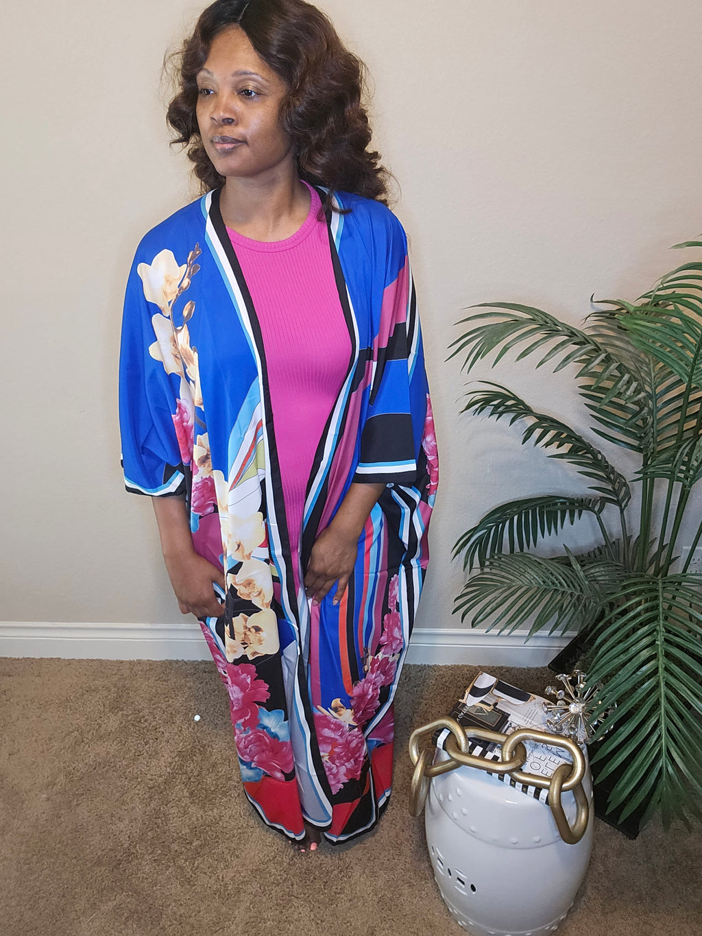 Marial cardigan | kimono| blue&pink