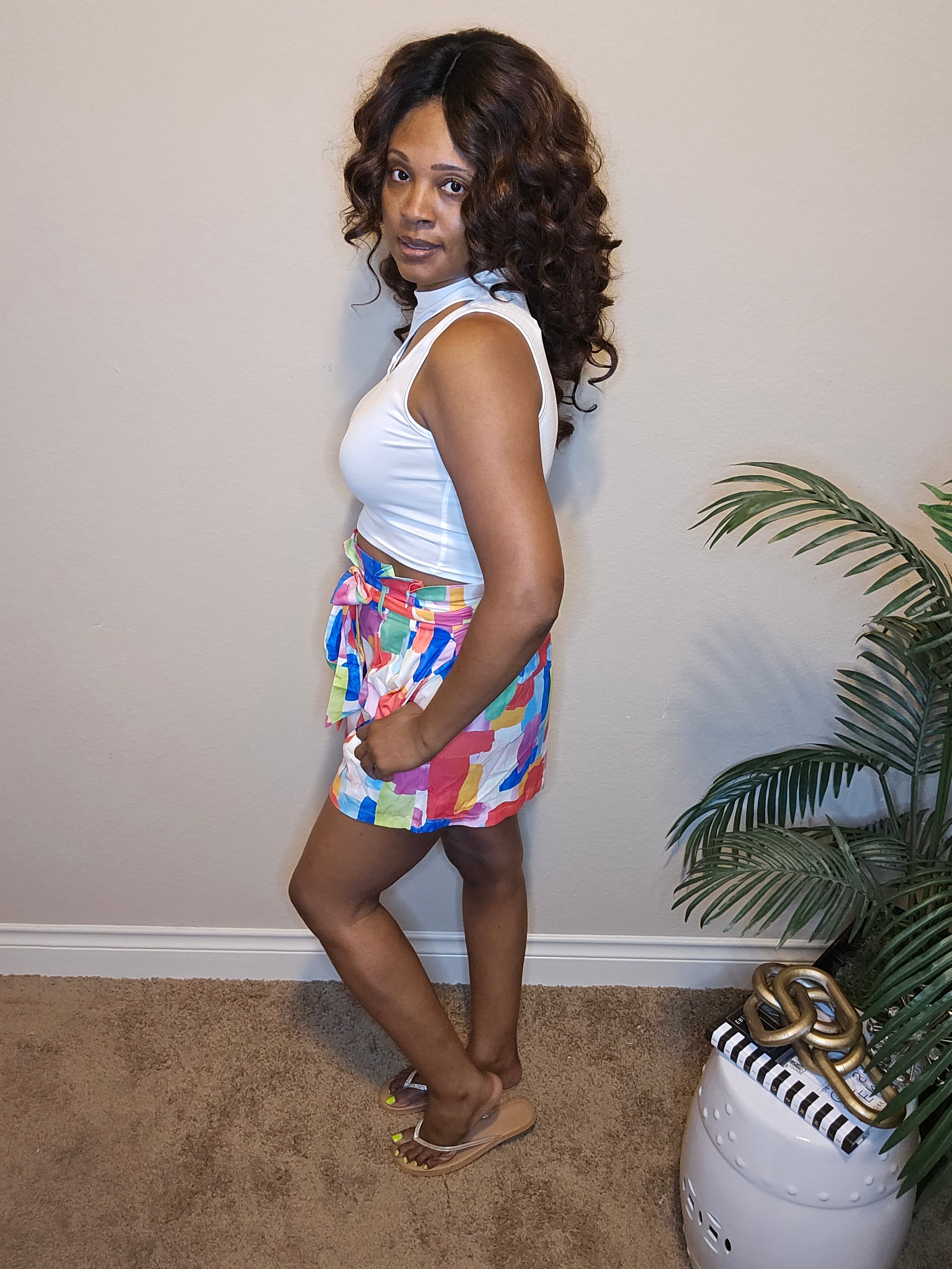 Ciandra shorts| bottoms| multi-color