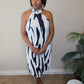 JUST YOU AND ME HALTER DRESS| BLK&WHITE