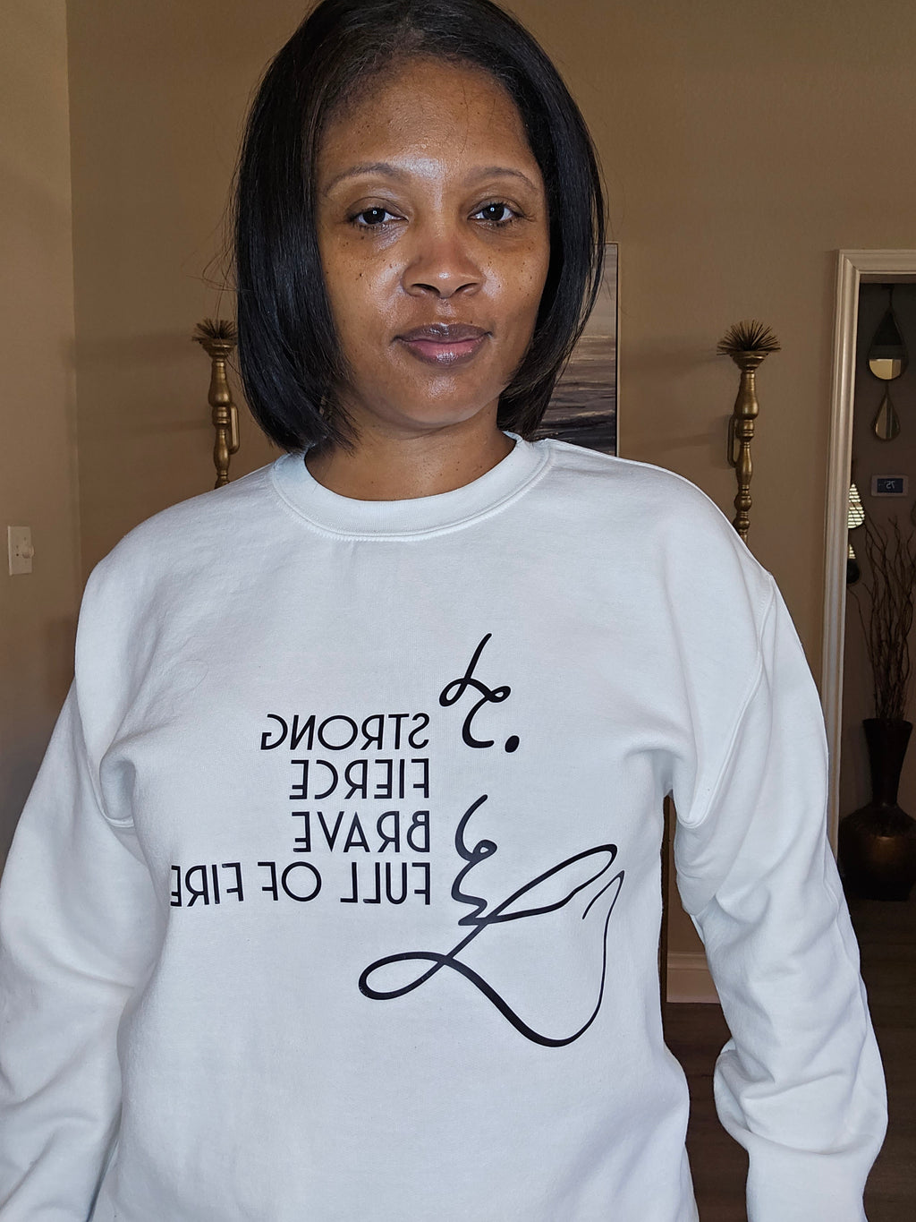 She is sweatshirt(unisex)| white