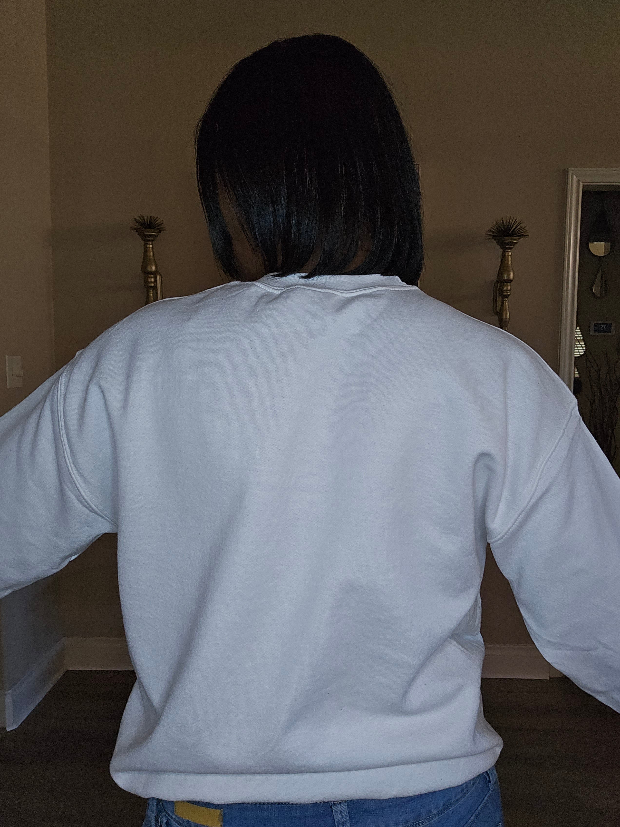 She is sweatshirt(unisex)| white