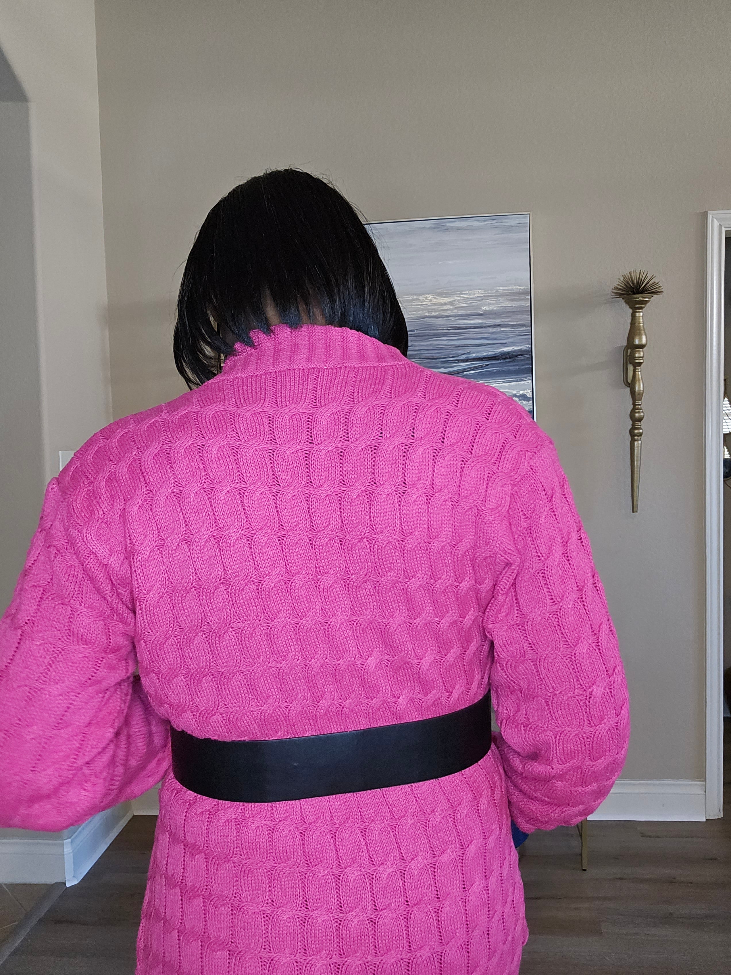 Hug me  cardigan sweater| fuchsia