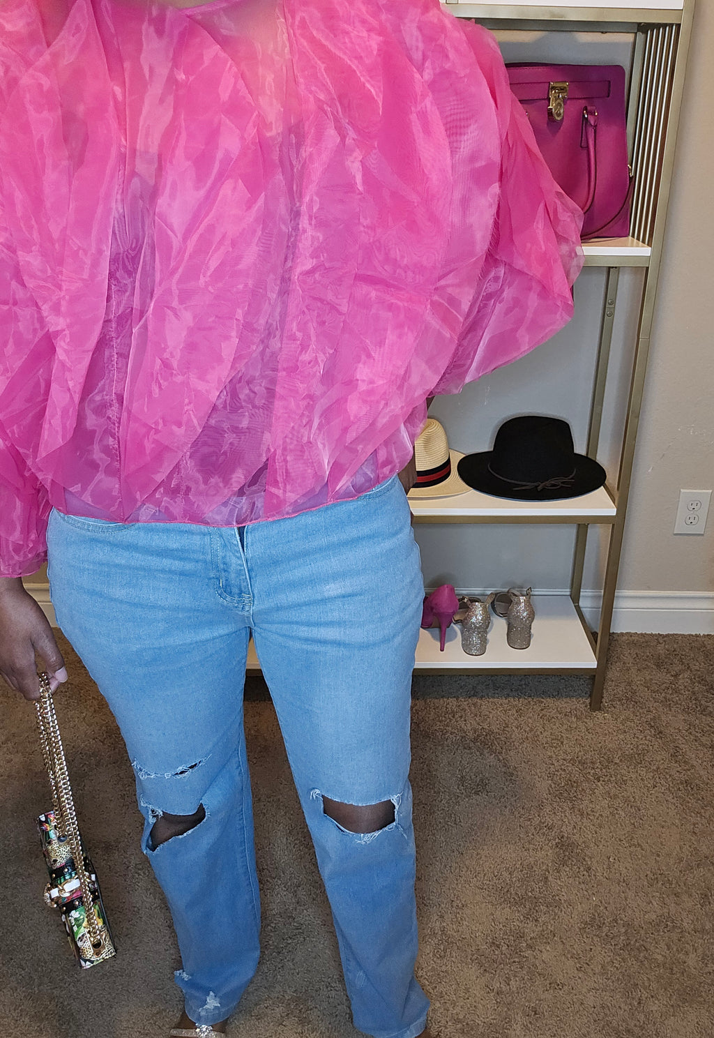 Two steppin' ripped skinny jeans