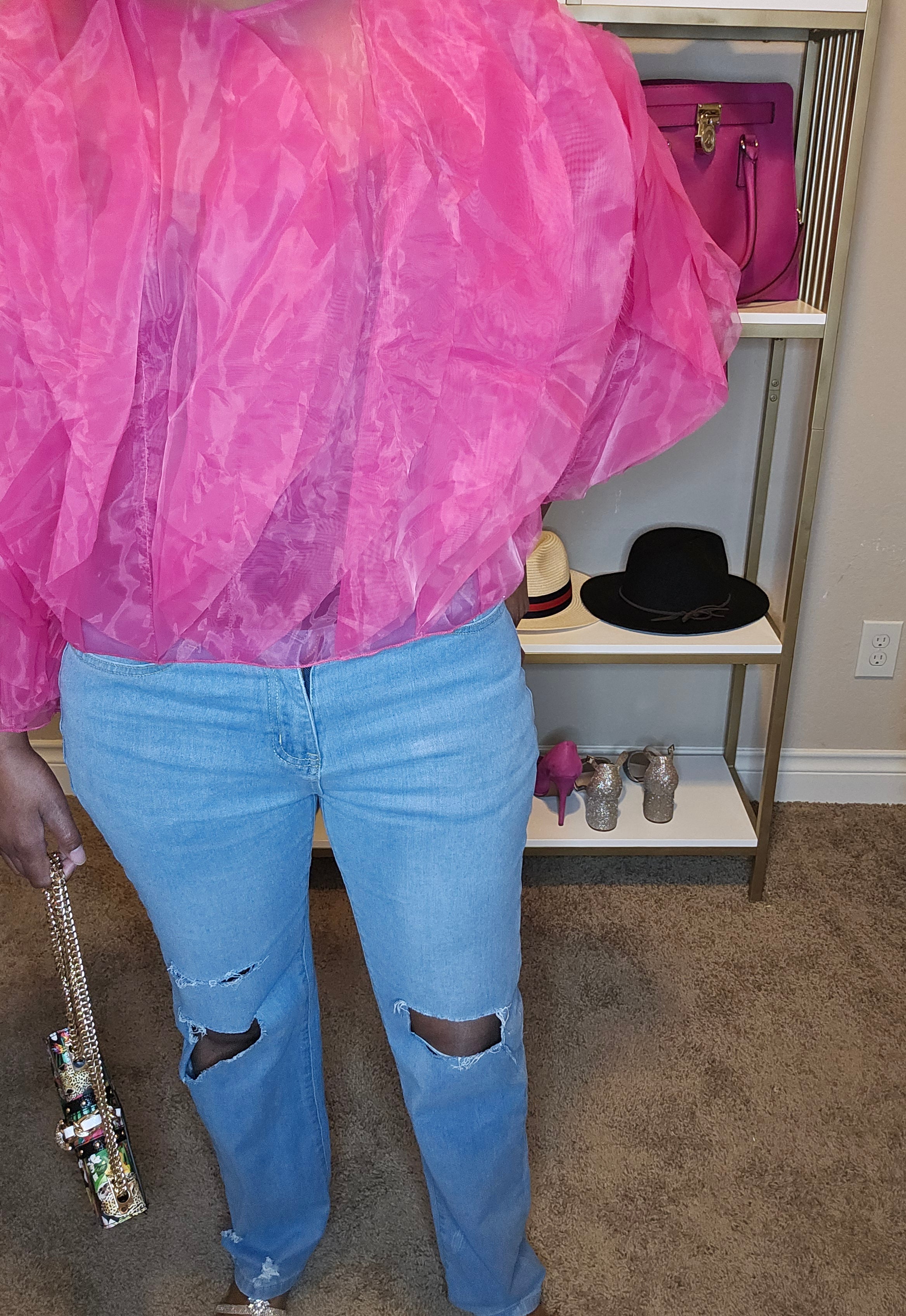 Two steppin' ripped skinny jeans