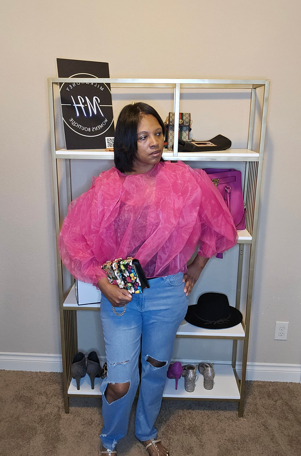 Cotton candy top | fuschia