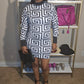 Gia  two piece geometric dress | blk&white