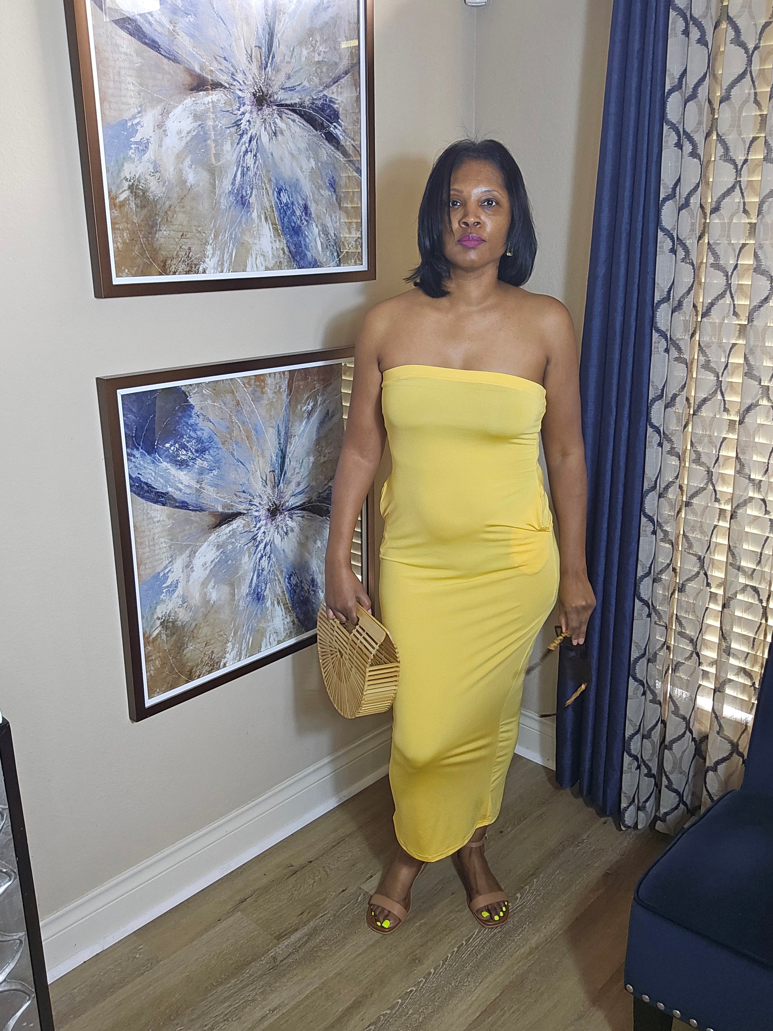 Mellow yellow  rube top maxi dress|yellow