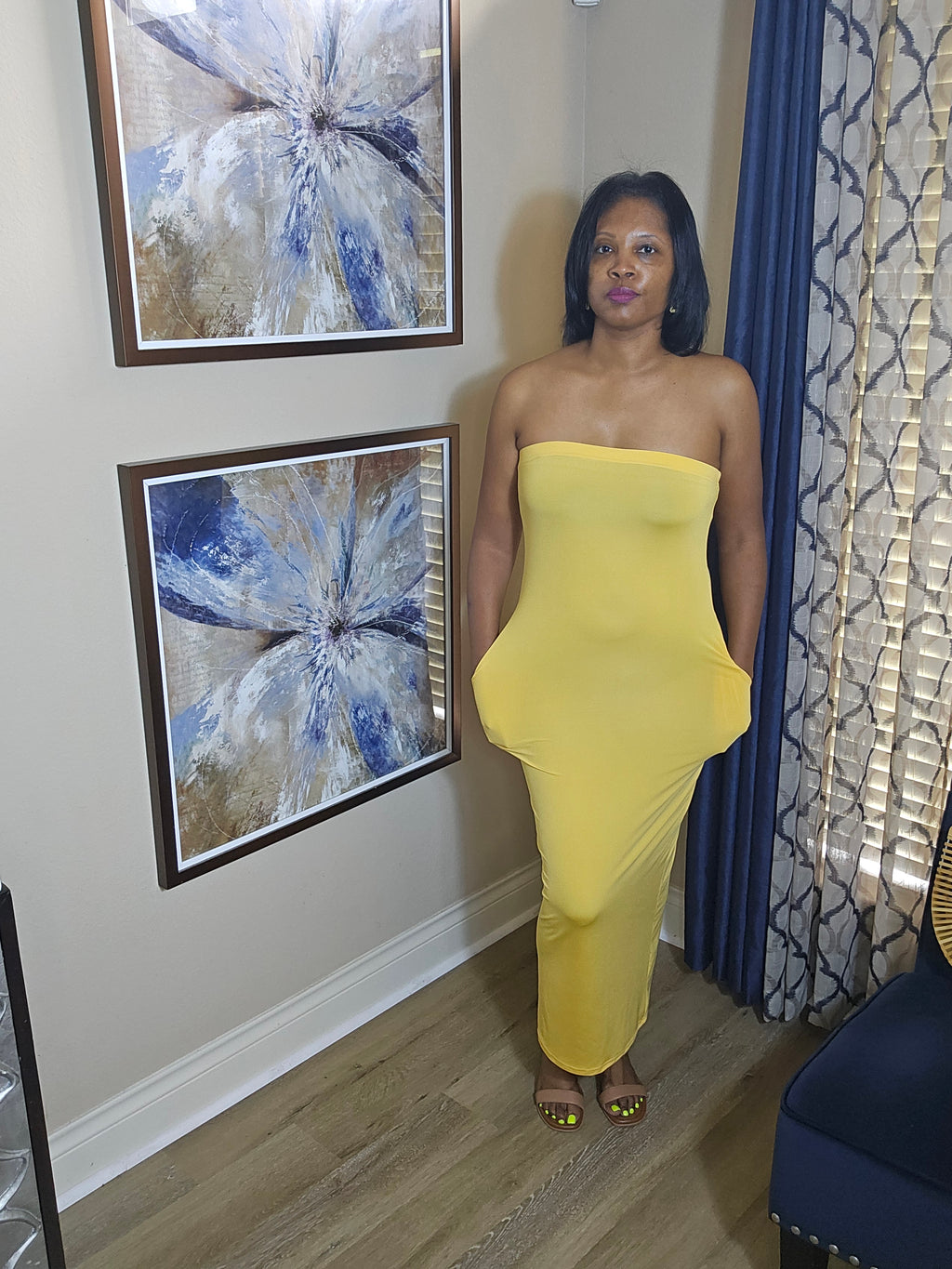 Mellow yellow  rube top maxi dress|yellow