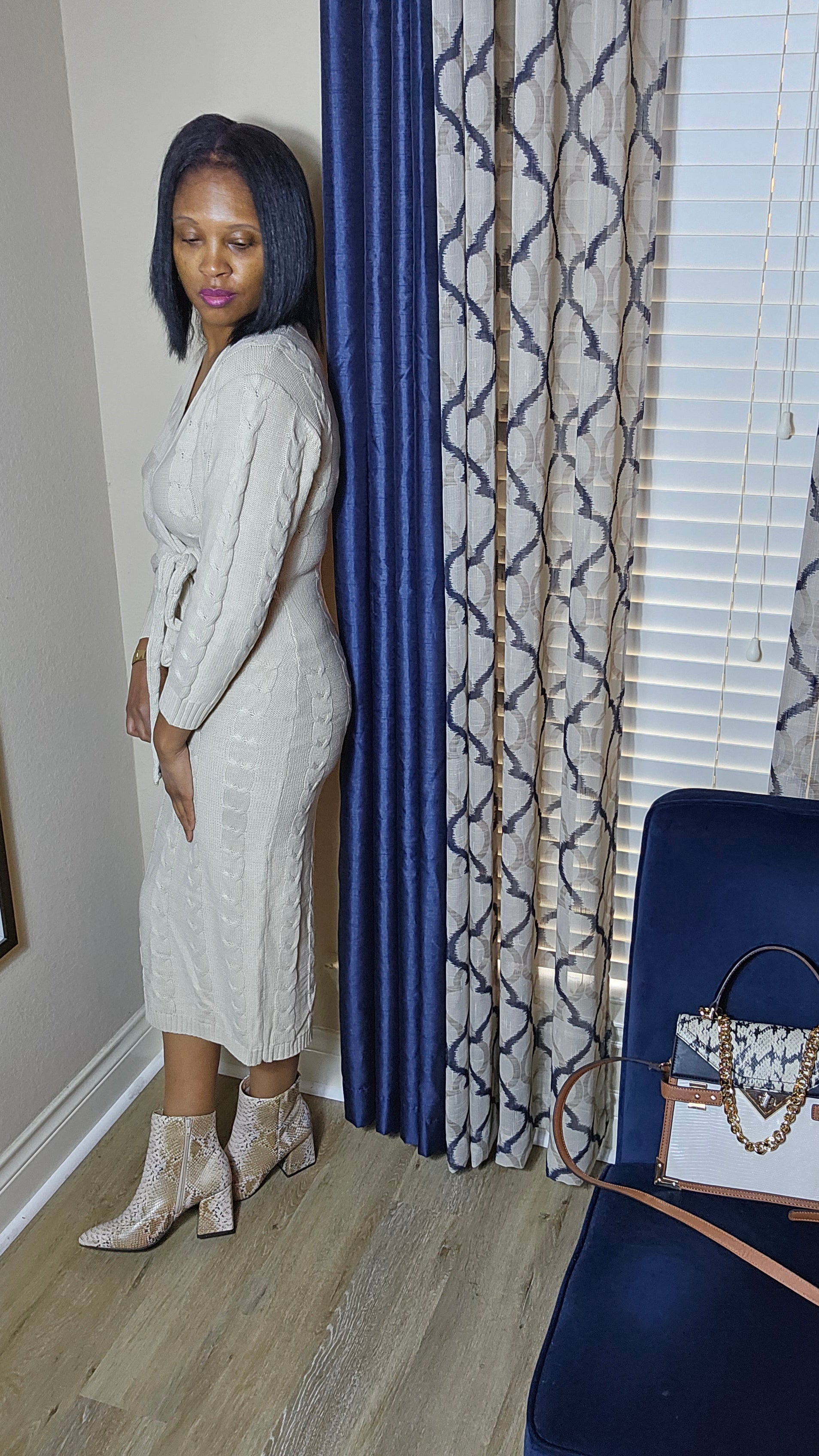 Keep me warm dress| taupe