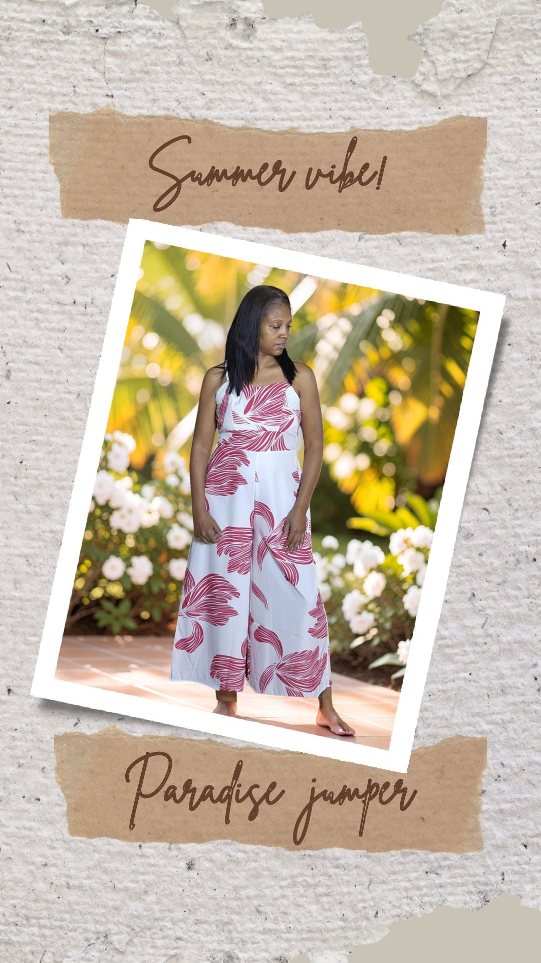 Paradise |red and white jumper