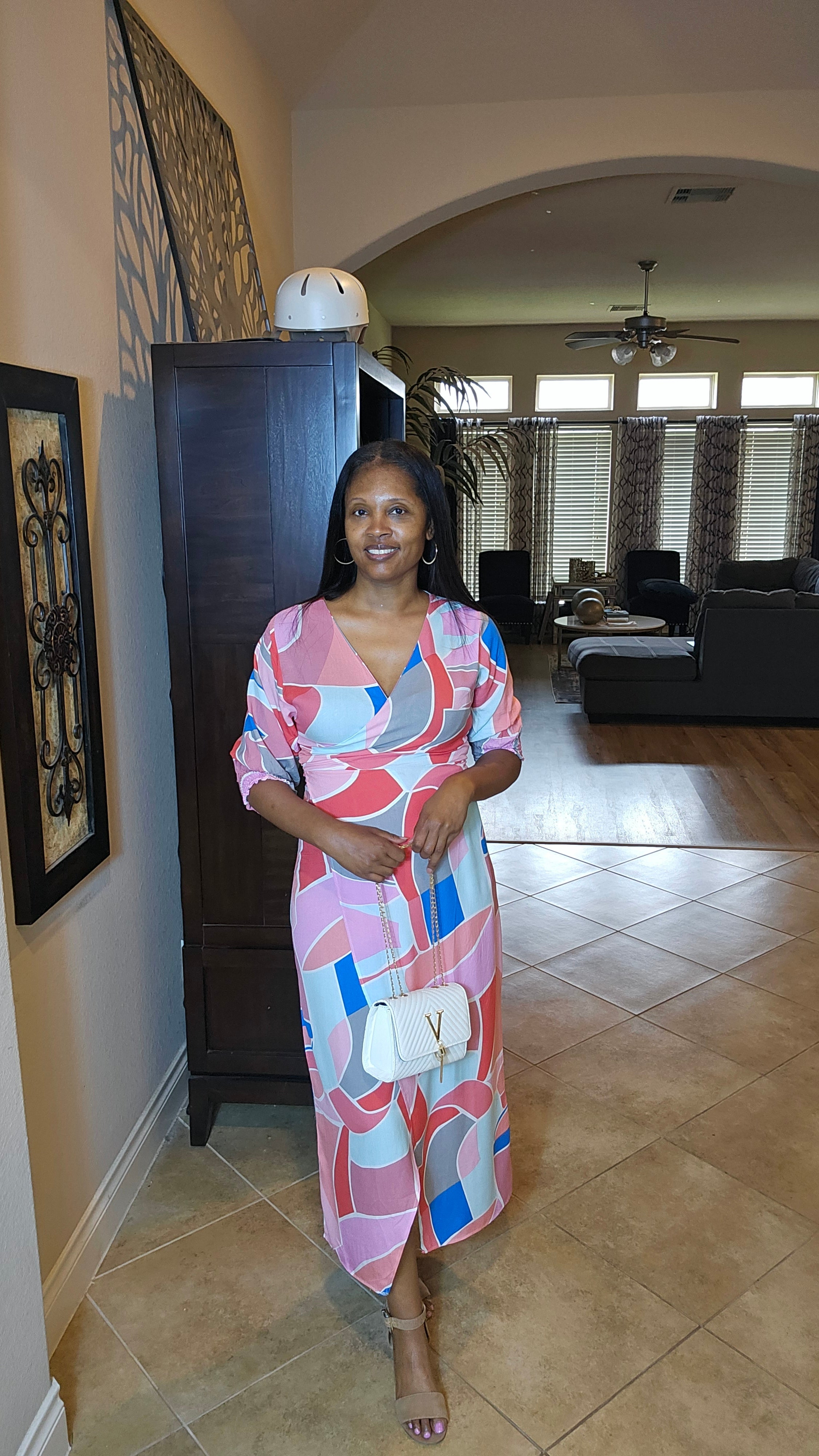 Multi color midi dress| Talk to me midi dress