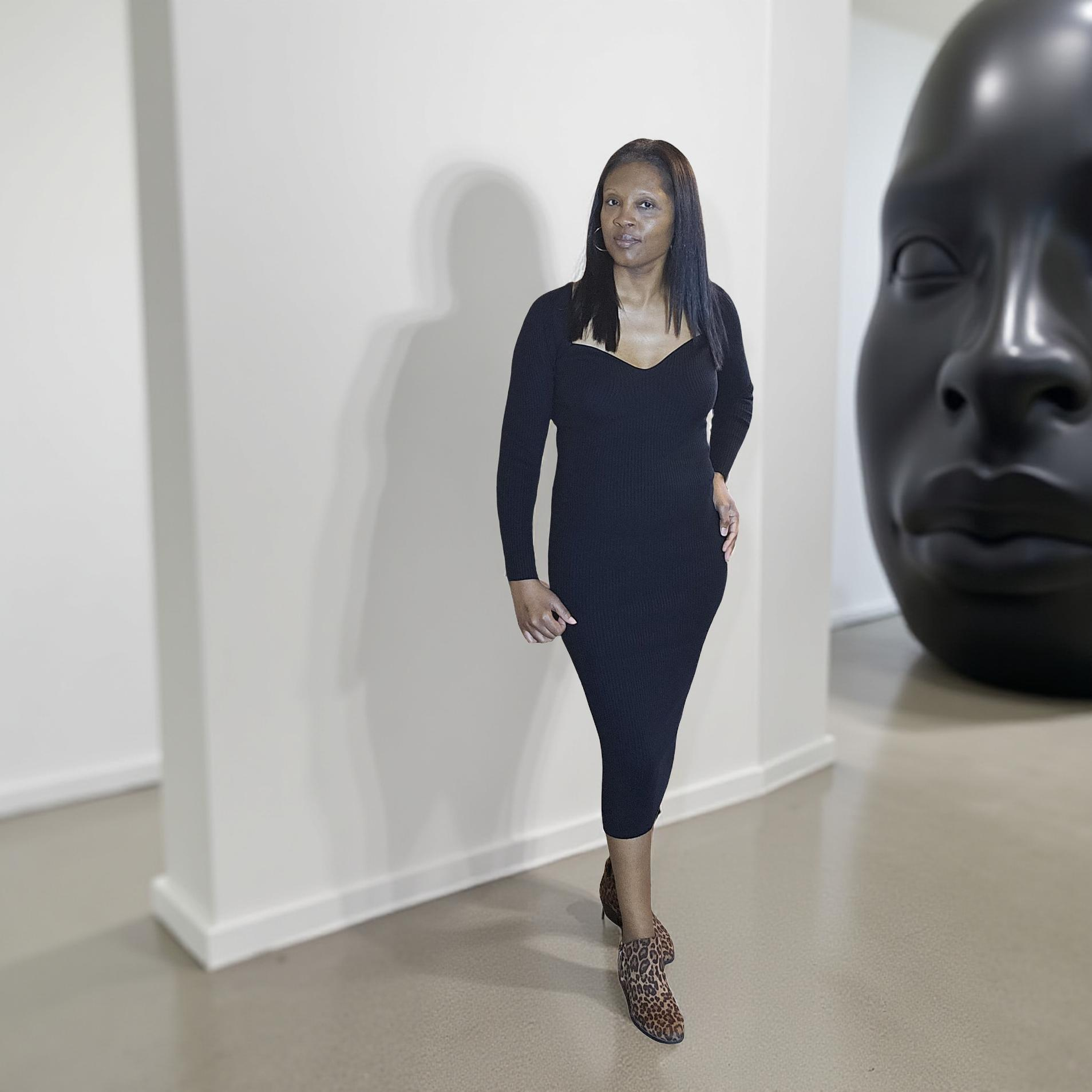 No competition midi dress| black