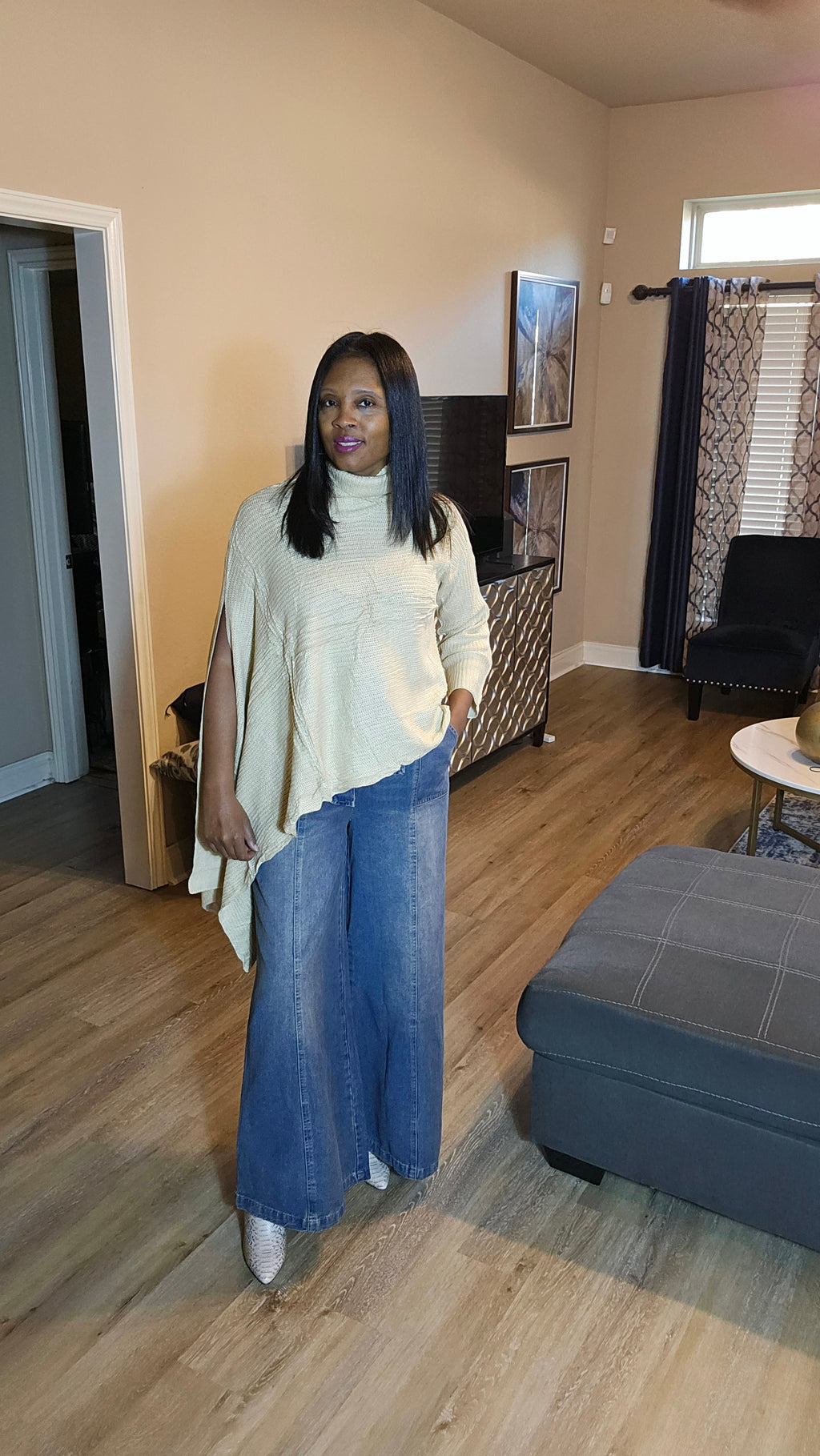 Ivory asymmetrical  sweater cardigan| catch my vibe cardigan