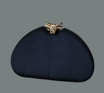 Talk about about it purse| black satin purse