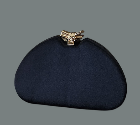 Talk about about it purse| black satin purse