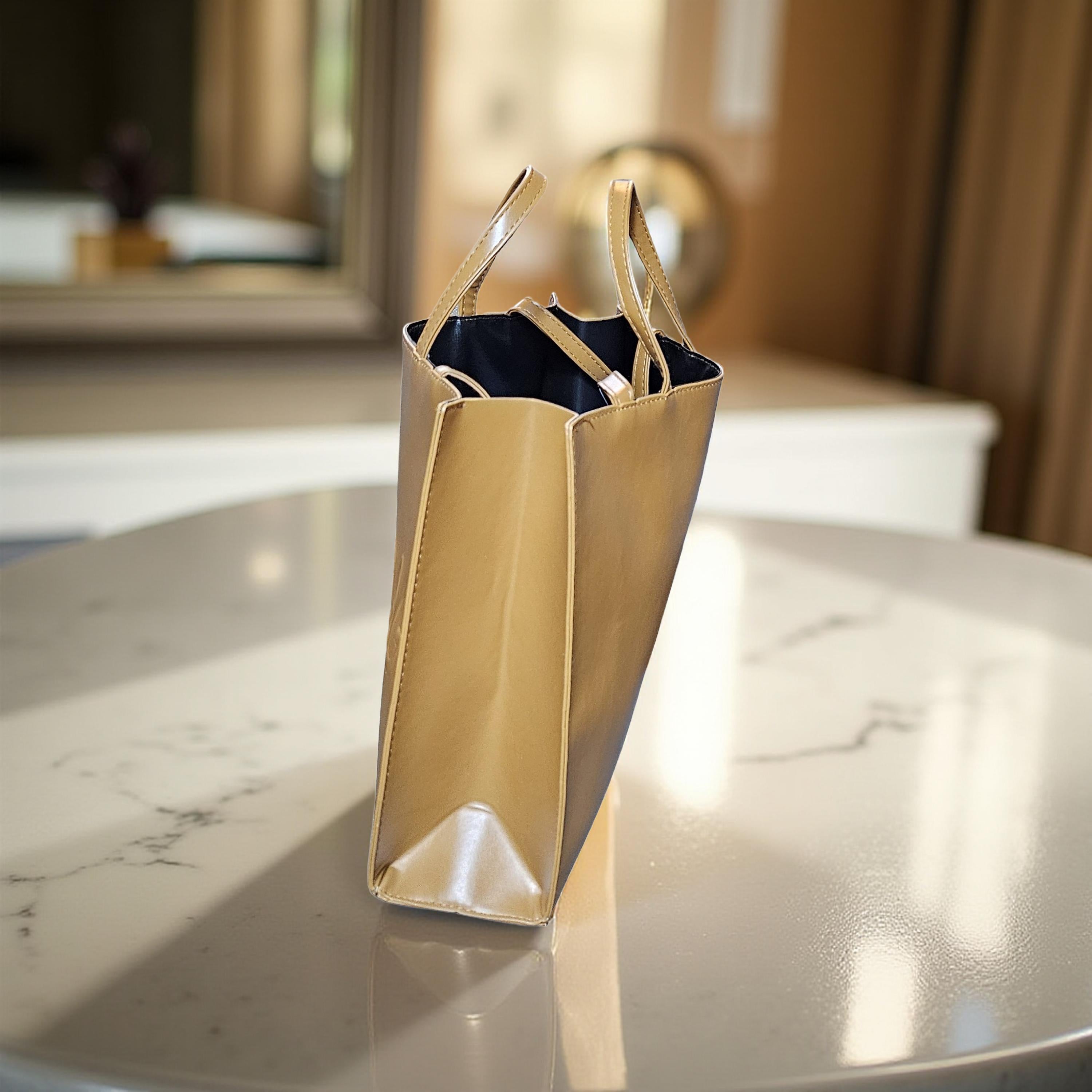 Tan tote bag| Elisa tote bag