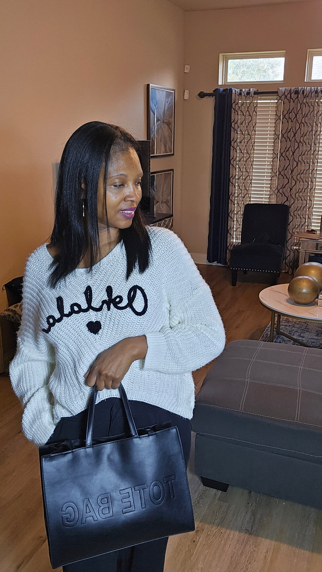 Black tote bag|Elisa  tote bag