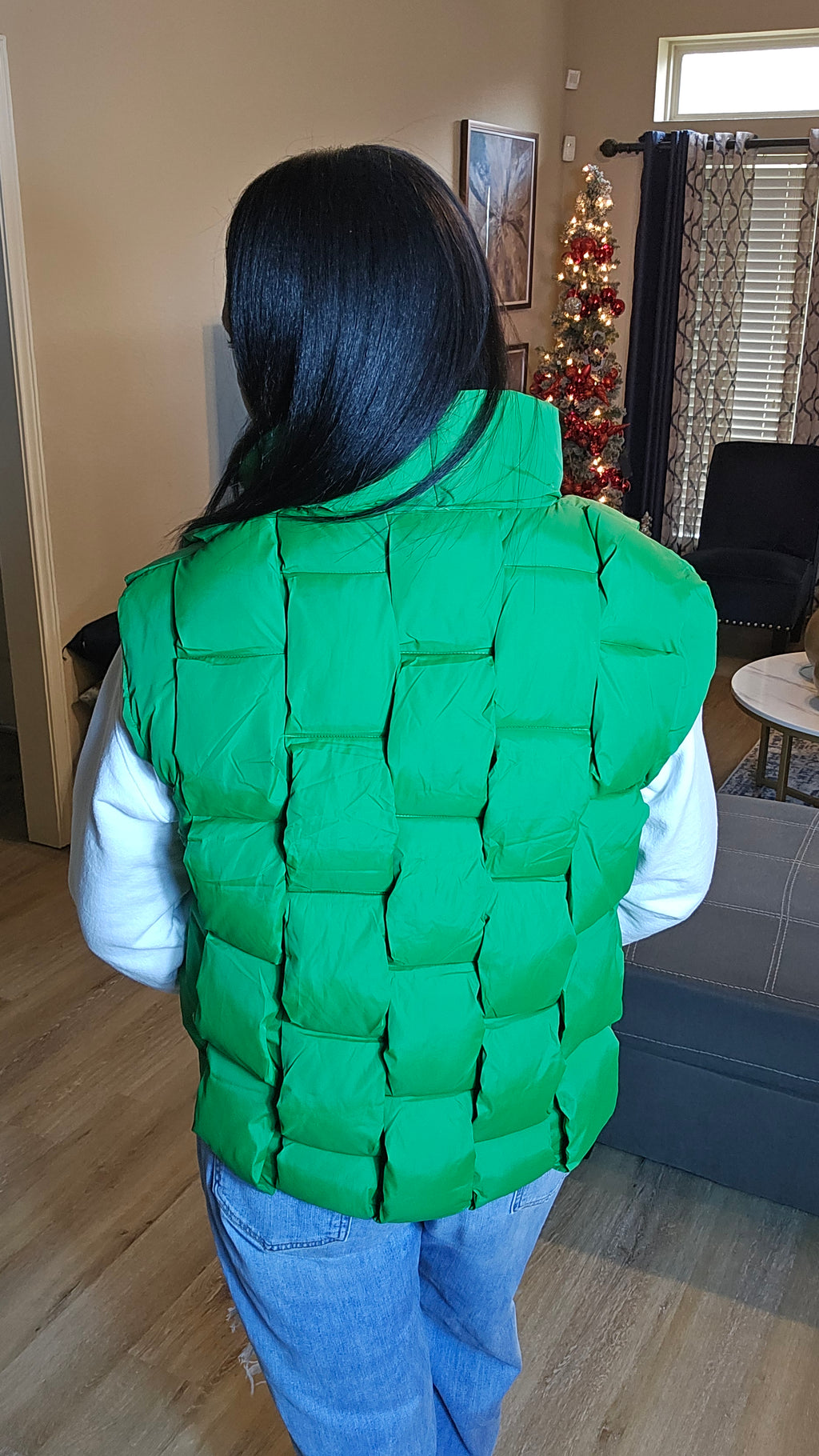 Green puffer vest jacket|worth my time  vest
