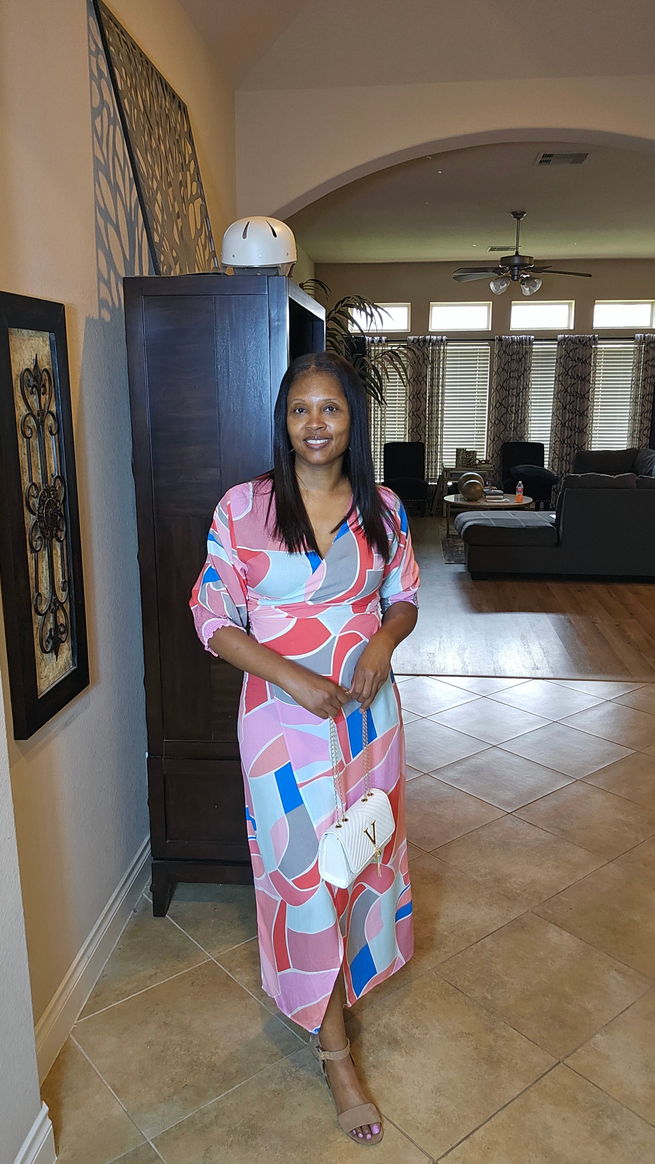 Multi color midi dress| Talk to me midi dress