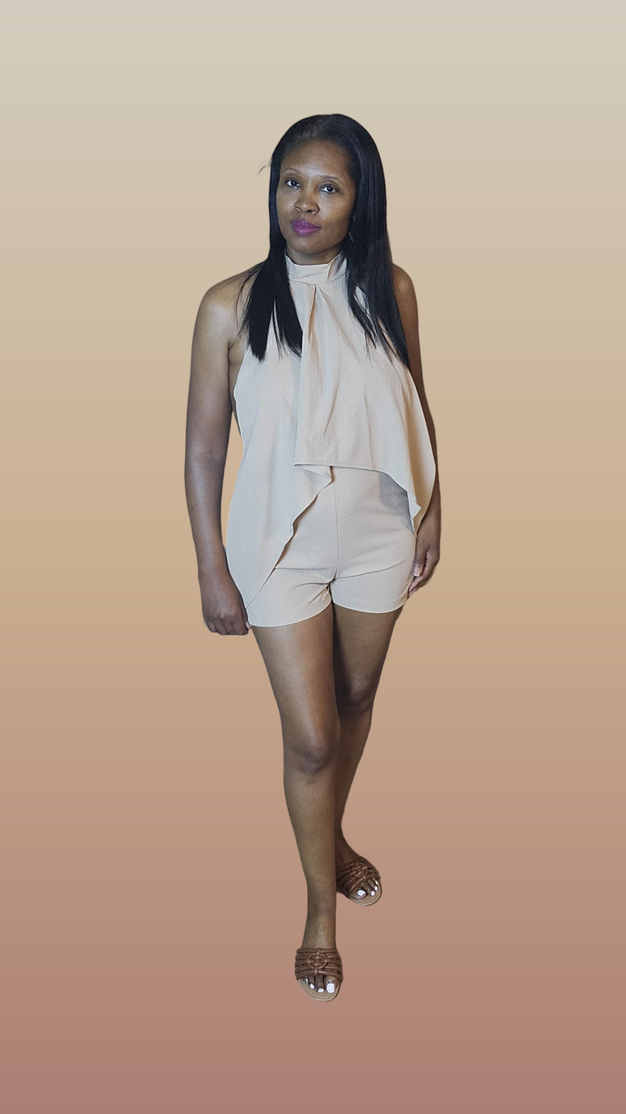 Tan romper| Escape the heat romper