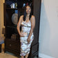Talk about it purse | beige satin purse
