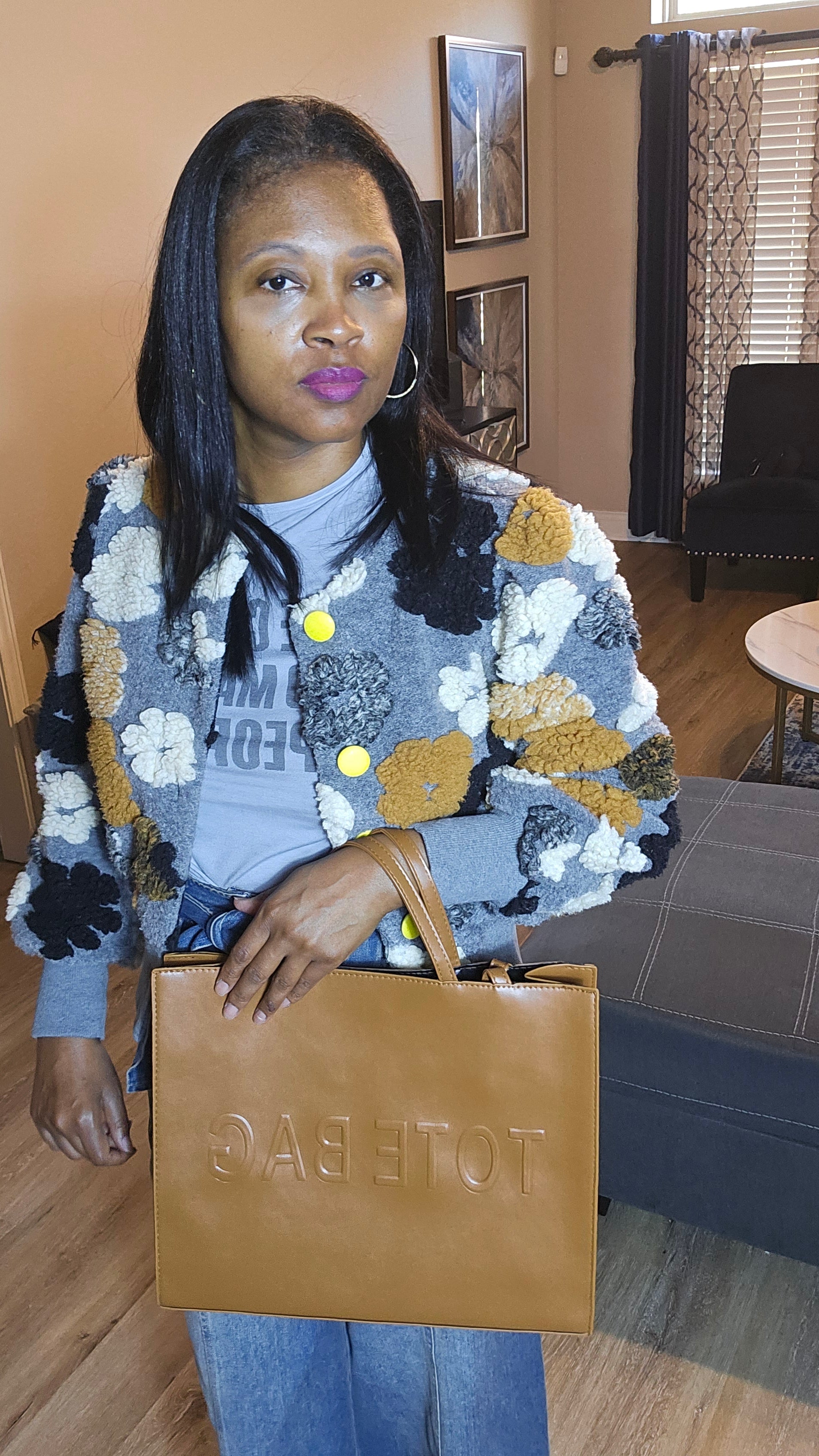 Tan tote bag| Elisa tote bag