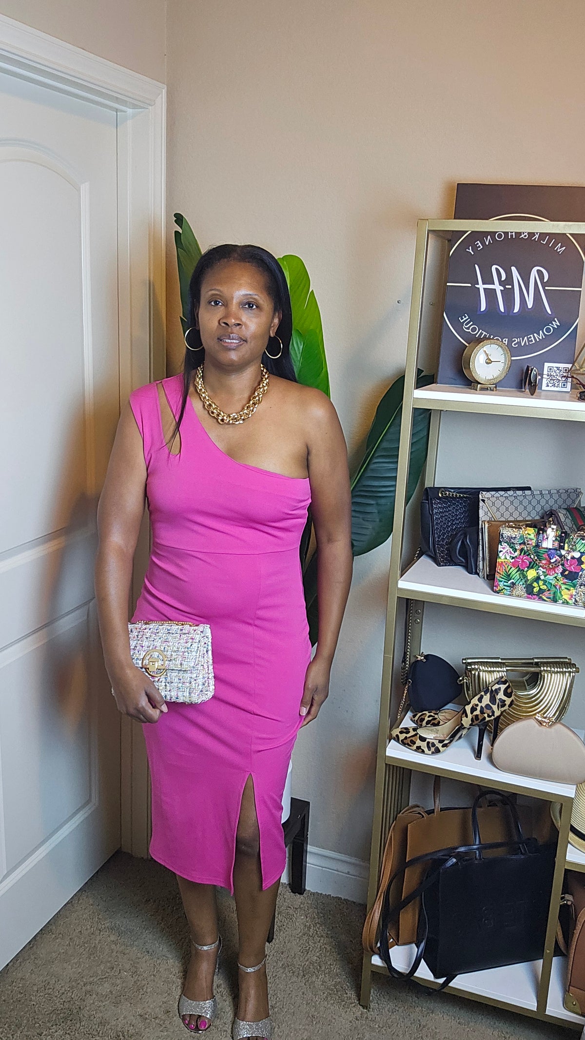 Pink asymmertical dress|Good times dress|pink