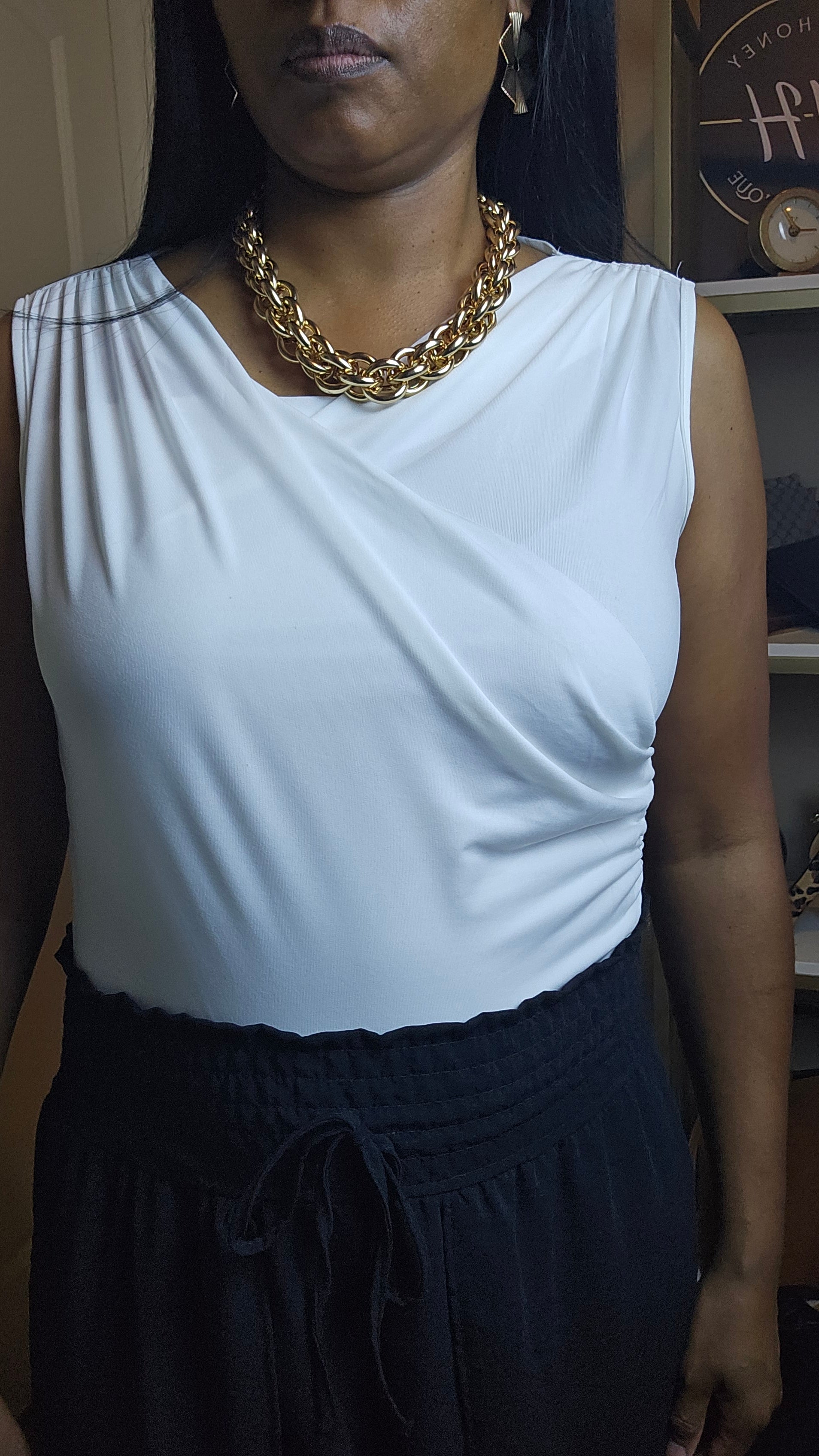 White cross over  top| wedding cake top