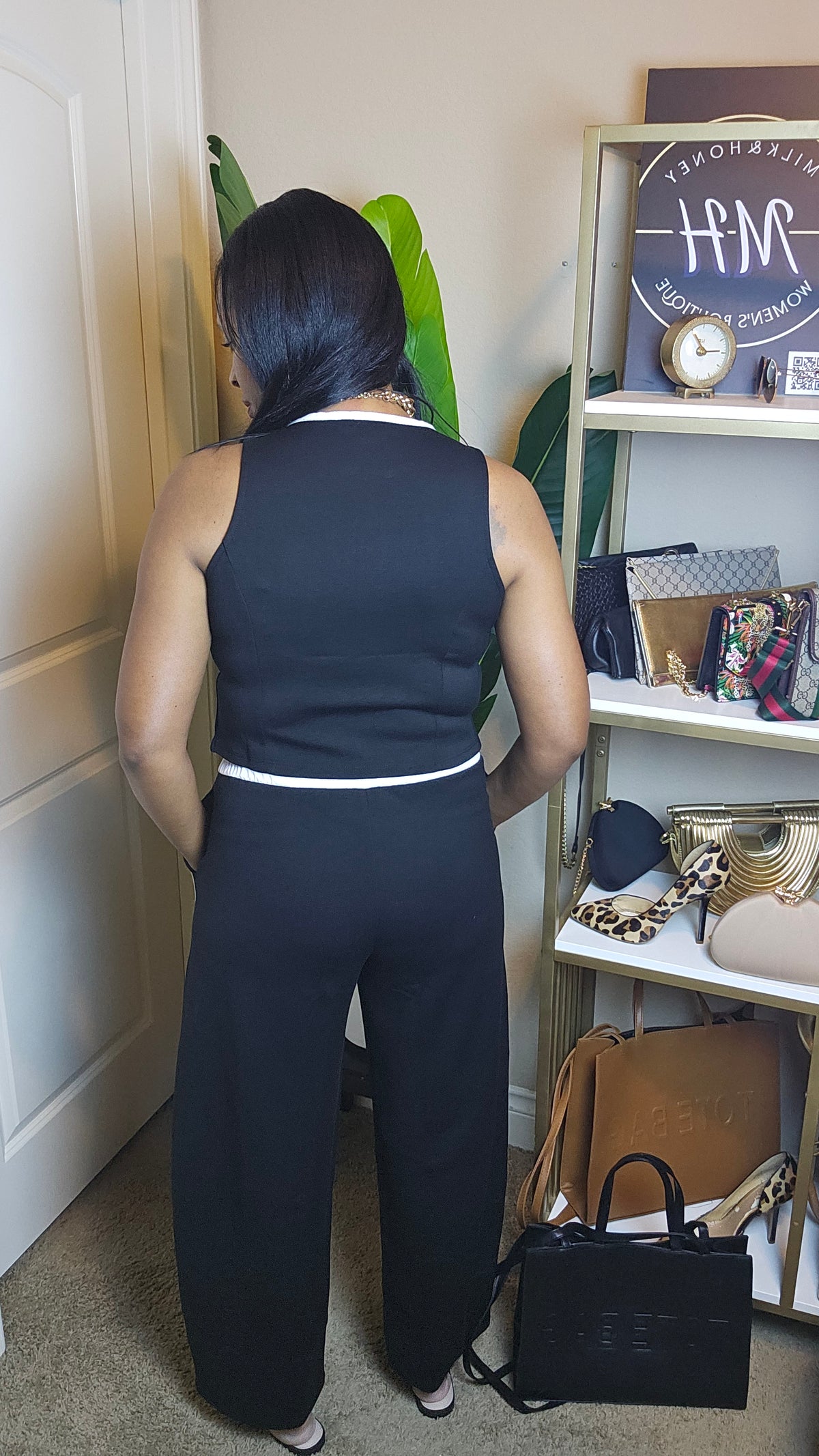 Black pant set| Monroe's pant set|black