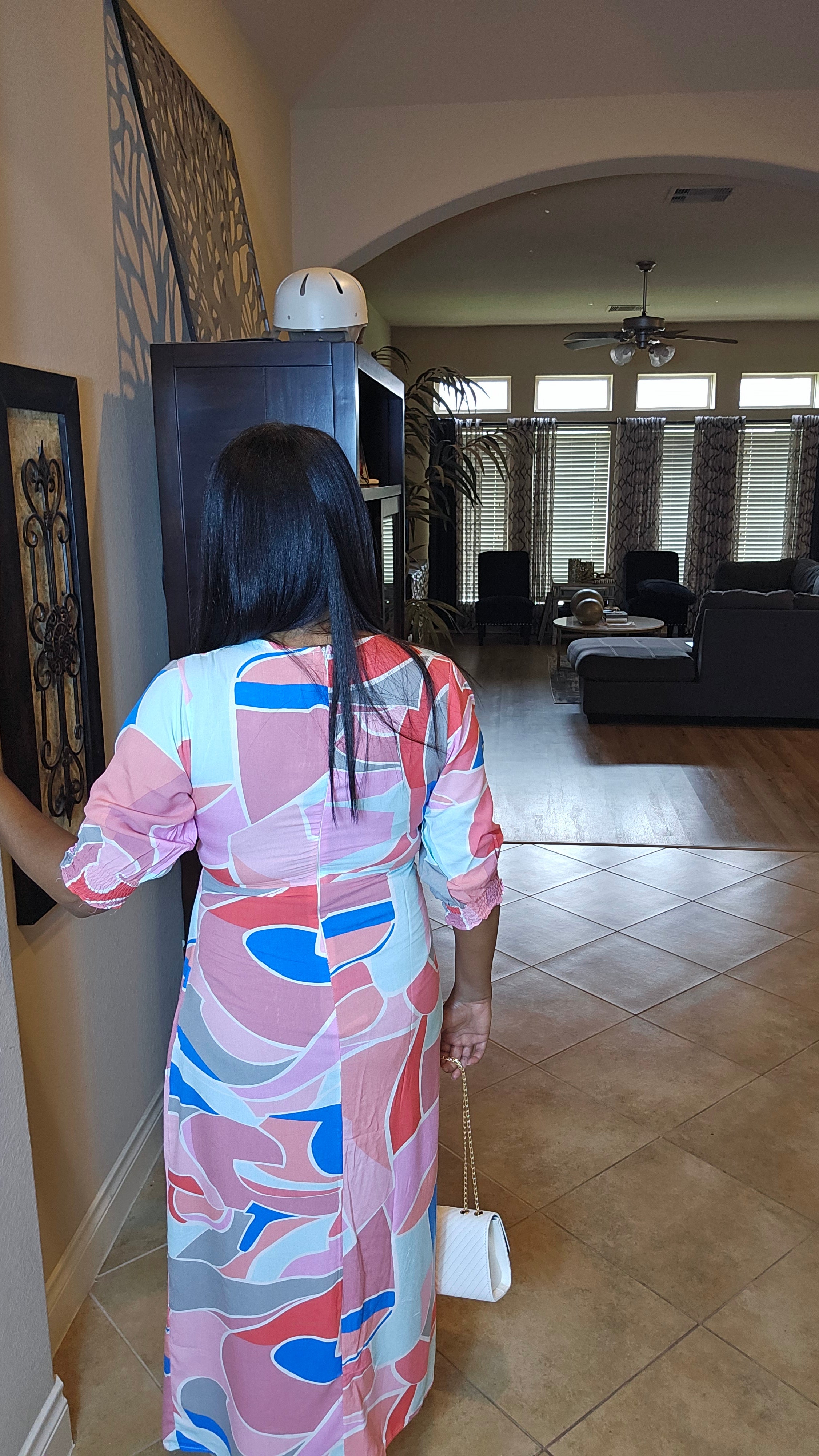 Multi color midi dress| Talk to me midi dress