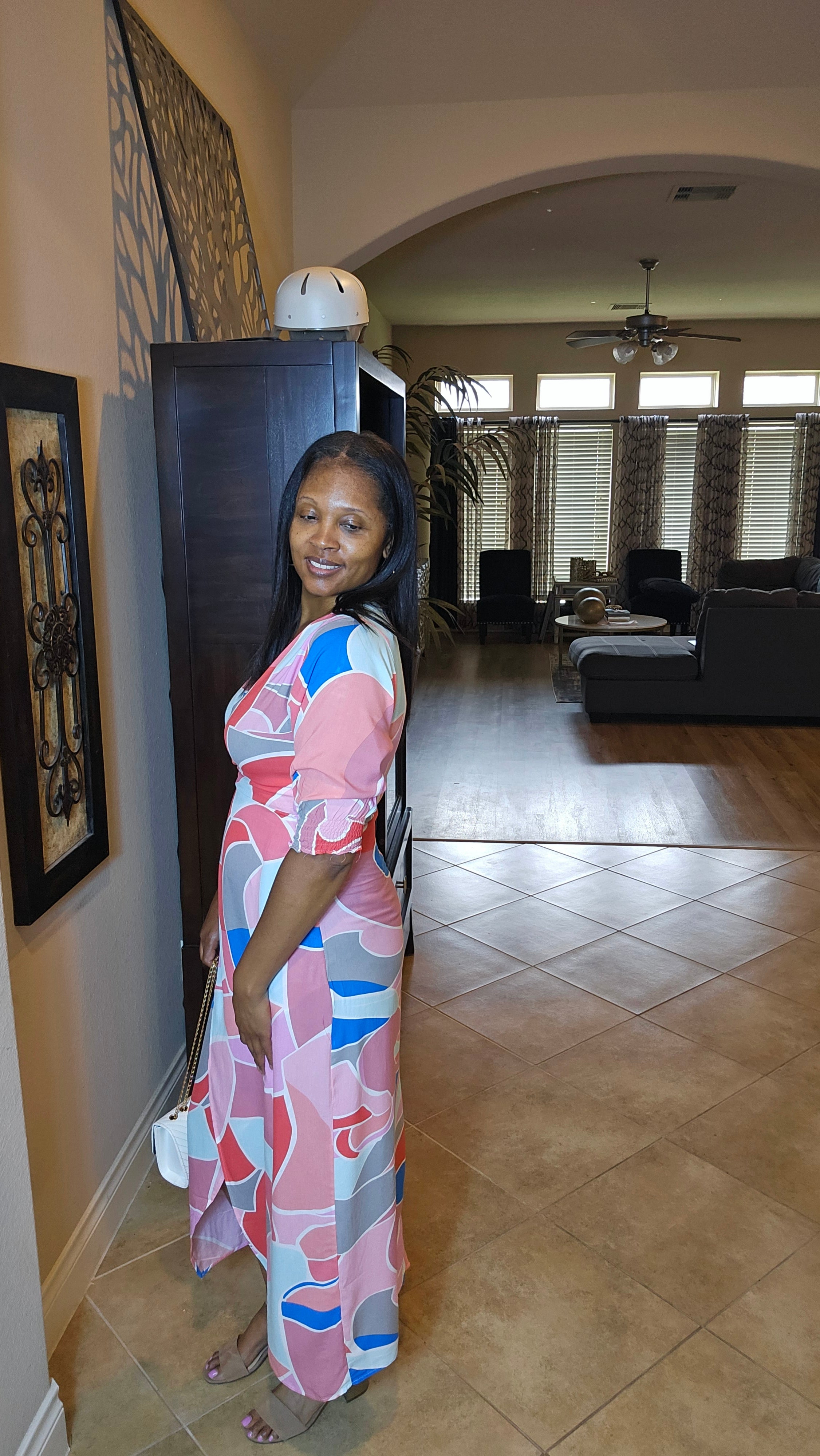 Multi color midi dress| Talk to me midi dress