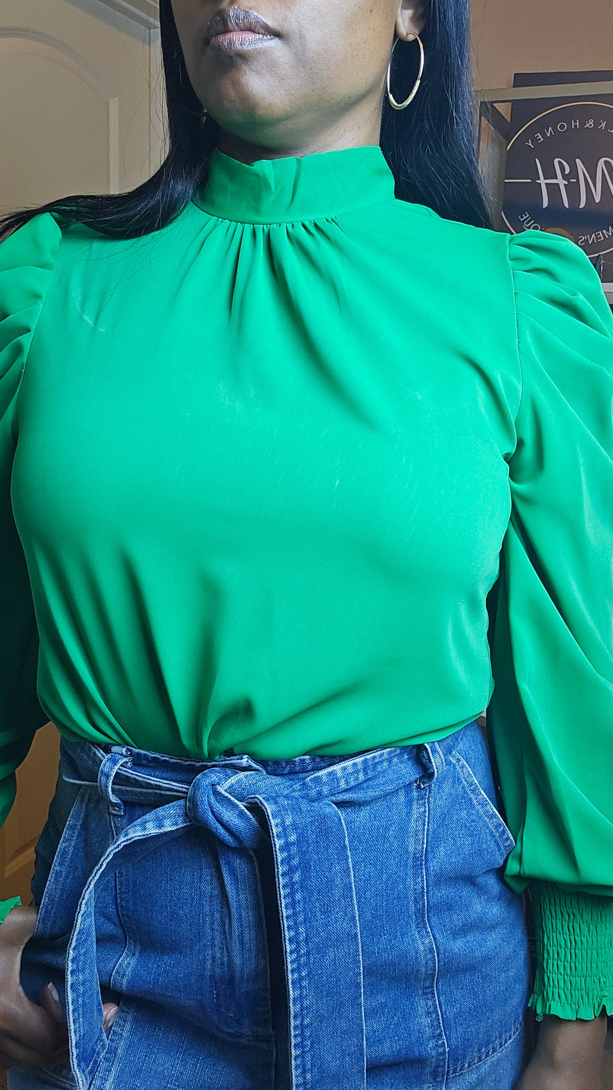 green blouse|girl next door top