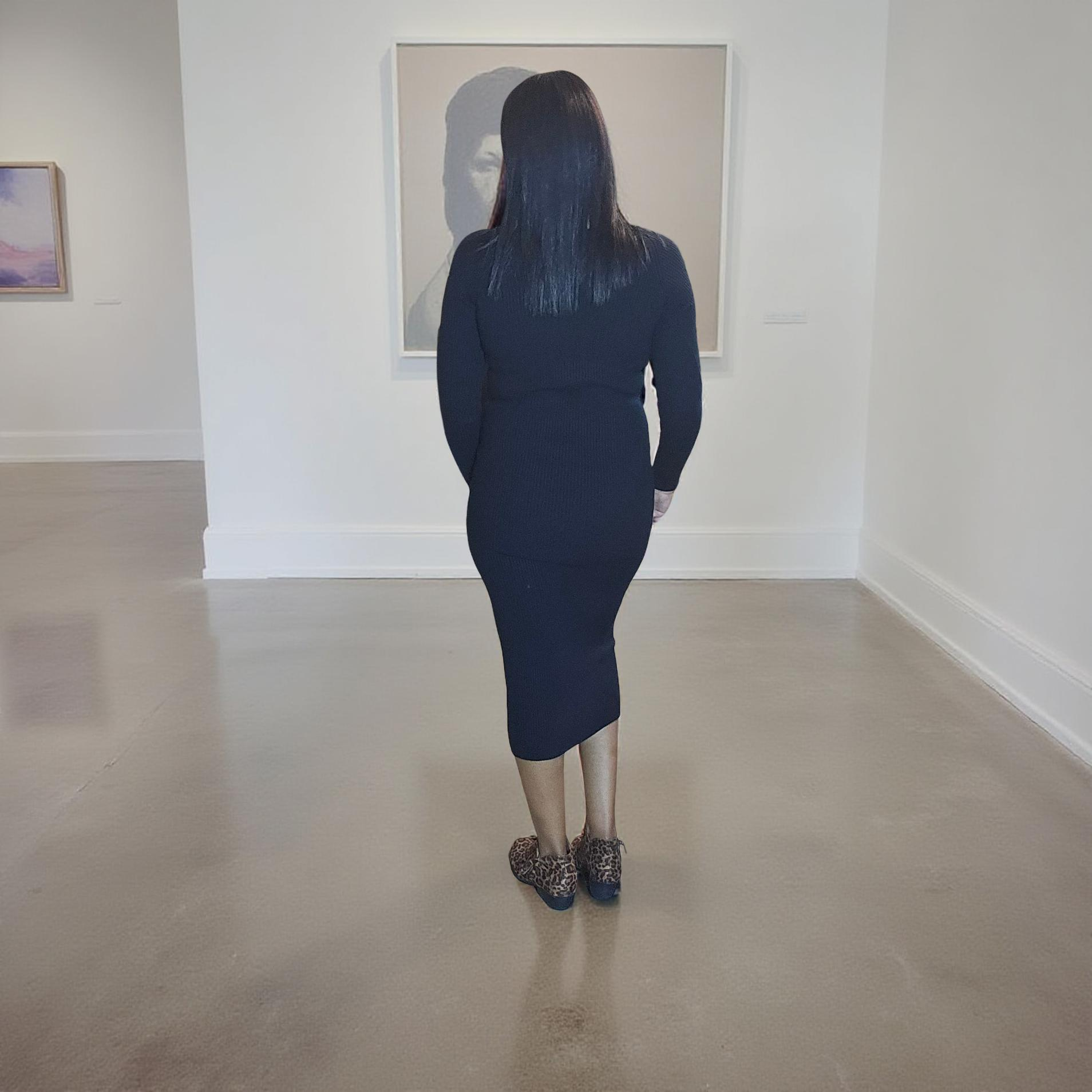 No competition midi dress| black