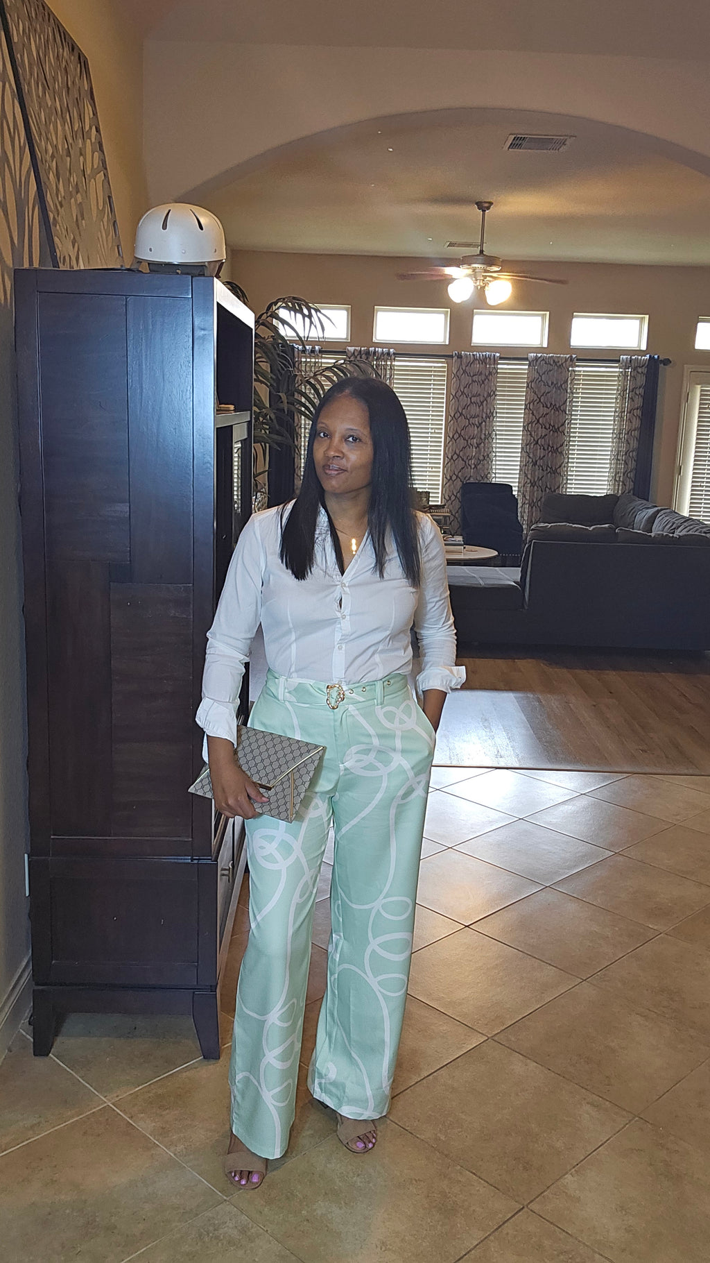 Mint green want you pants