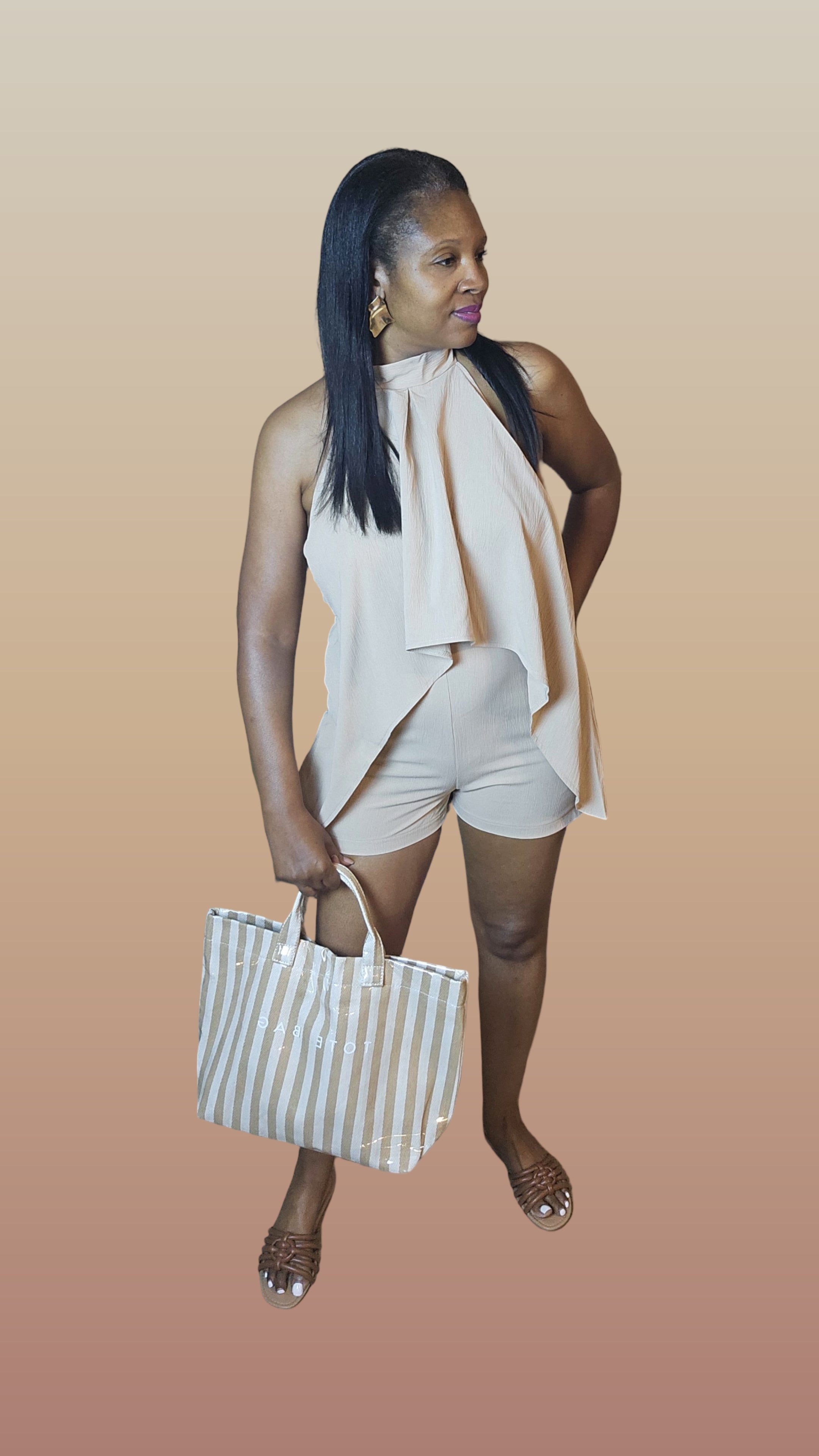 Tan romper| Escape the heat romper