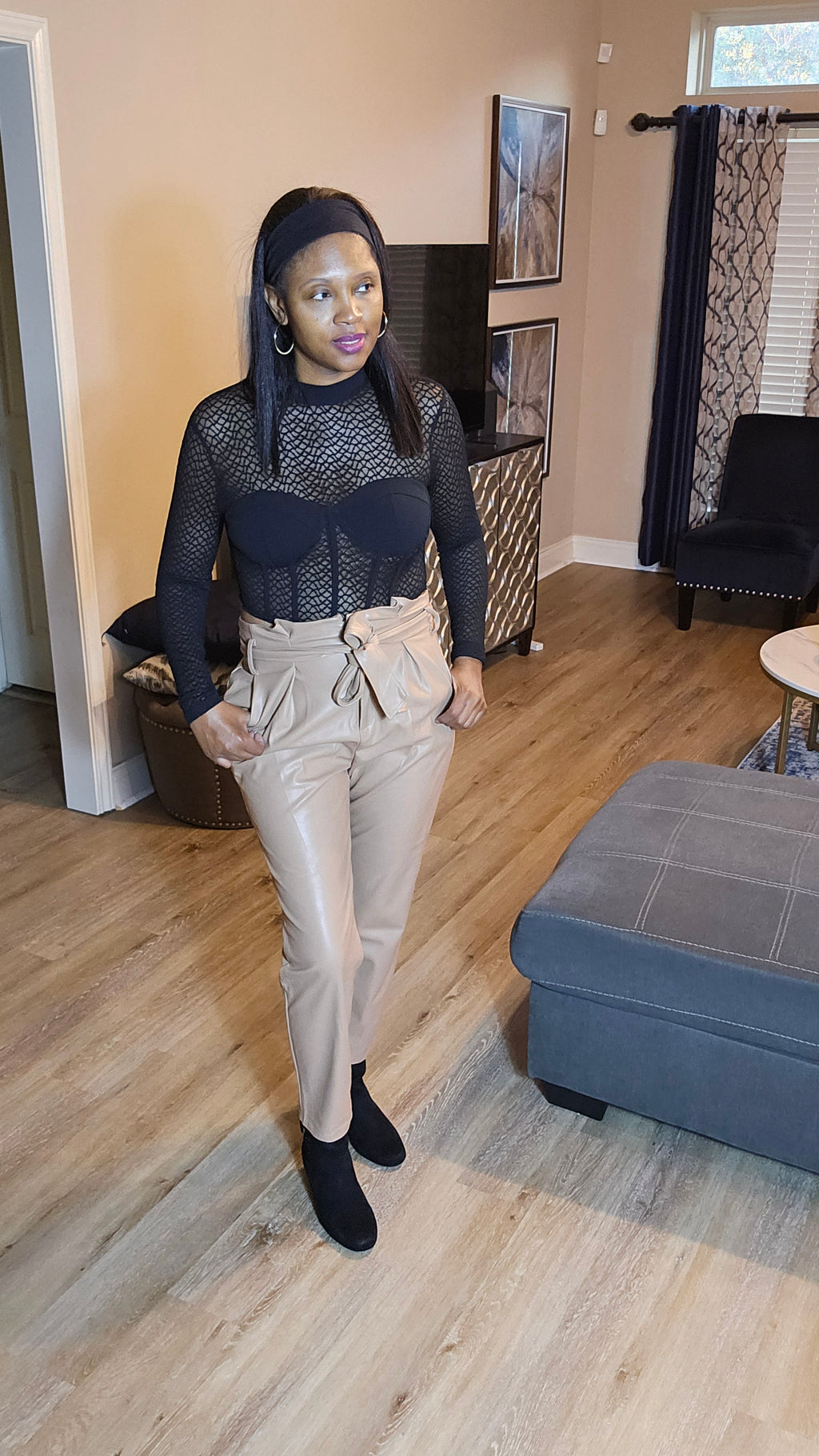 Veroncia mesh top|black