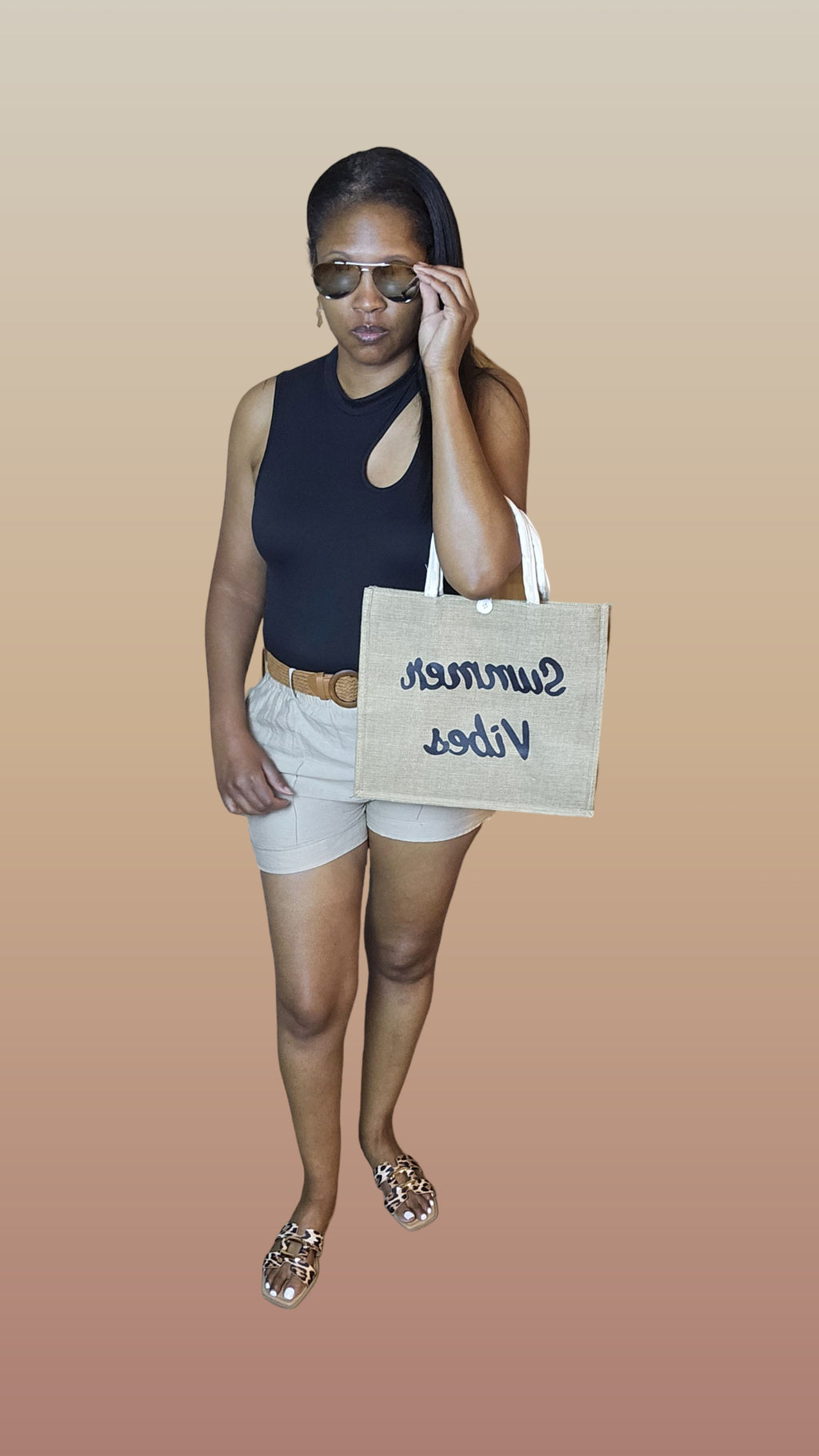 Khaki  linen shorts| Tracy shorts