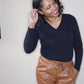 Nicole |faux leather jogger pants | bottoms