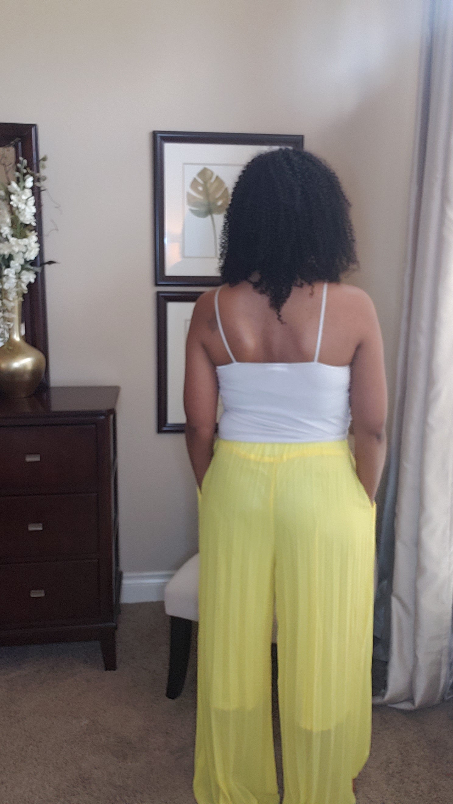 Brielle plazzo pants| bottoms| yellow