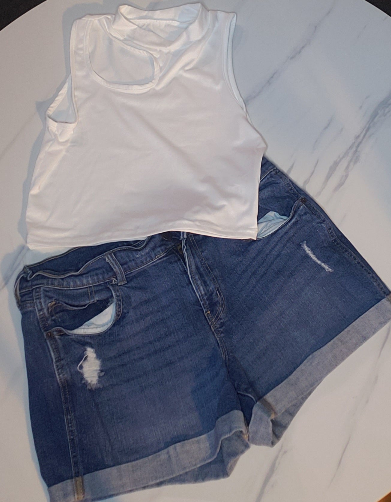 Tina | cut out camisole | top | white