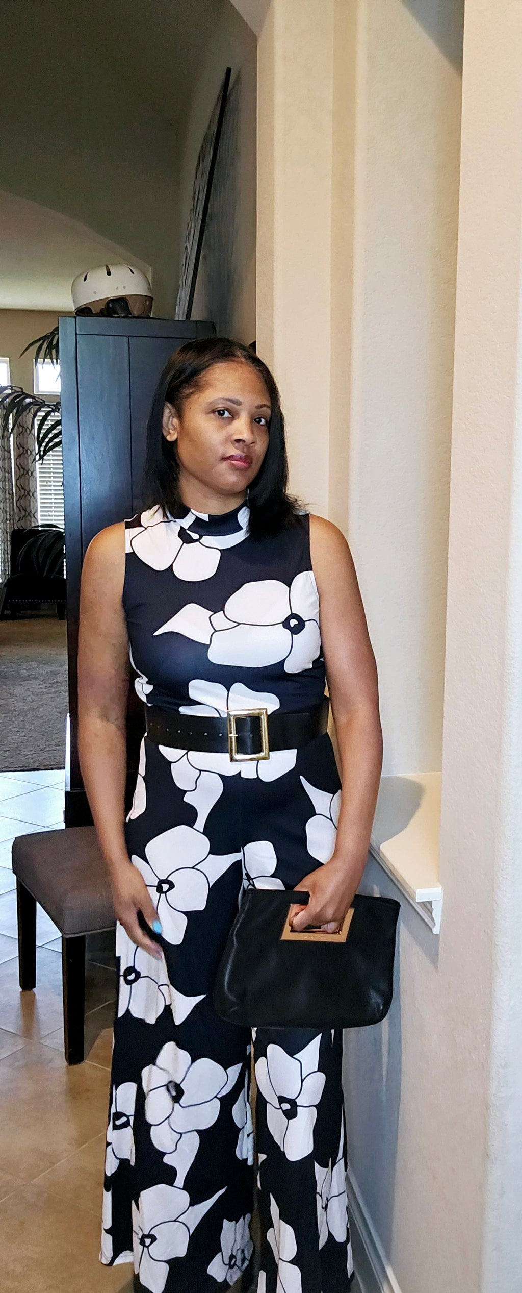 The flower girl jumpsuit |black&ivory